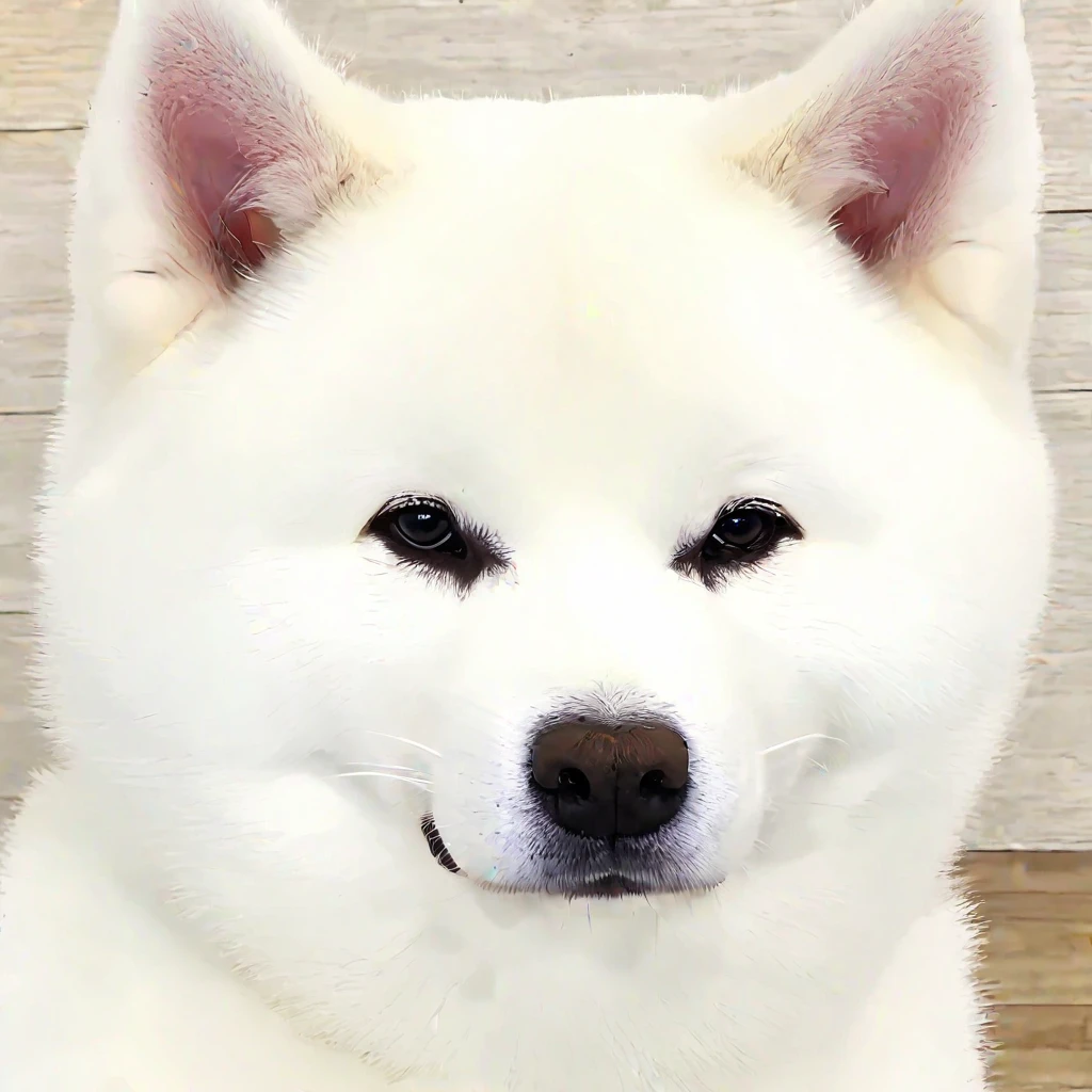 (masterpiece, best quality:1.2), solo, white_akita_inu