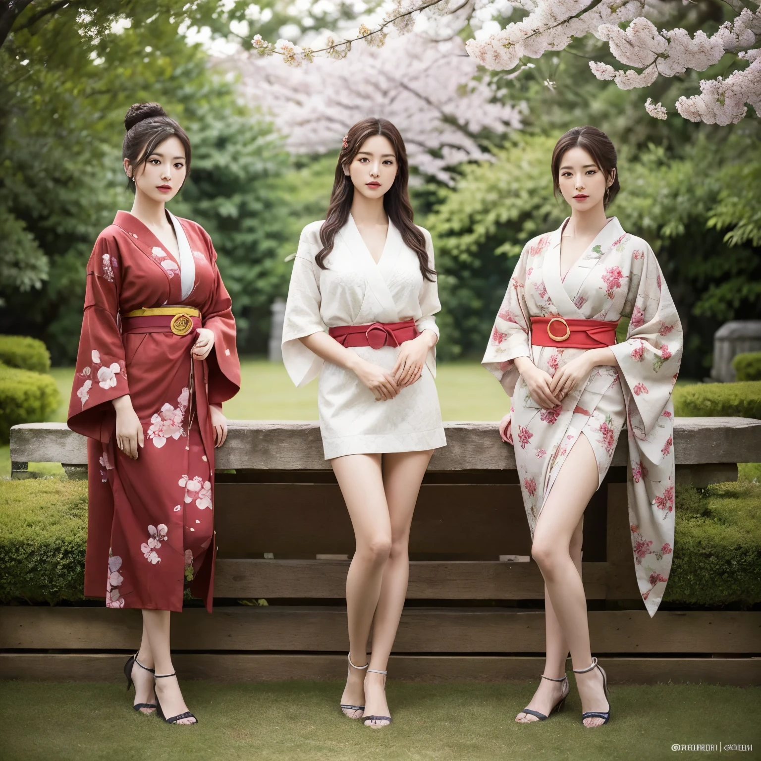 (((((Breast elevation))))),(((1024K resolution))),Straighten your waist,Long legs, ((((Japan kimono:1.2)))), ((Japan Highway,the cherry trees)),The small mouth opens slightly,White skin,((Messy hair,Ultra-fine hair)),Slim,The most beautiful woman in the world,dark red lips,most realistic,Head flower,Hairpins,High-end Japanese kimono,Patterned stockings,Skin texture。be full of details,ellegance,Tie up your hair,realisticlying,Pink kimono,The upper part of the body,up-close