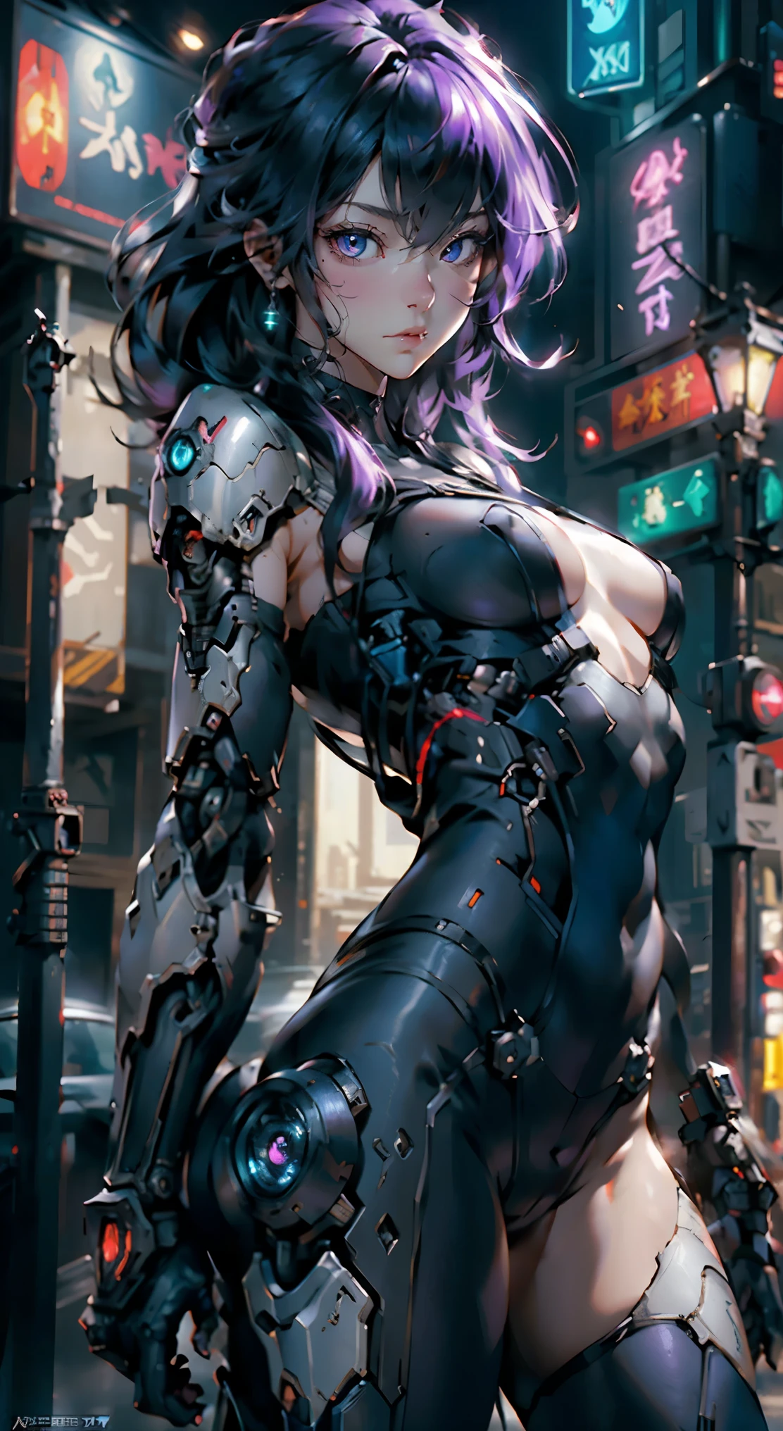 Naked, naked pussy, naked breasts, 1girl, a beautiful girl cyborg cyberpunk carry a fantasy gun, cyberpunk city background, Face Focus, white hair, the body full of machine, realistic futuristic hologram, asian skin tone, beautiful eye, beautiful asian face, cyber ear machine, realistic machine, sci fi scape, manipulation is a masterpiece, long hair, masterpiece, cyberpunk, realistic sci fi building texture mecha aestethic, digital cyberpunk, looming over a city, cyber technology, realistic hair, lots of hair, purple of hair, realistic metal solid texture of building, realistic neon glow, realistic neon sign, wonderful side lighting, realistic futuristic cyberpunk building, realistic girl robot cyberpunk, fog, foogy, masterpiece of detail, RAW IMAGE, depth of field, point of interes, depth of field is masterpiece, best photography composition masterpiece, natural realistic hair, rule of third masterpiece photography, natural lighting, photography masterpiece natural lighting from side, realistic skin texture, strong reflection, ( pose pinterest) masterpiece beautiful, Devil Horns, smooth pixel, ray of light, soft light, small breasts, mastepiece of cyber mask, fantasy gun, carry a fantasy weapon, detail of skin,