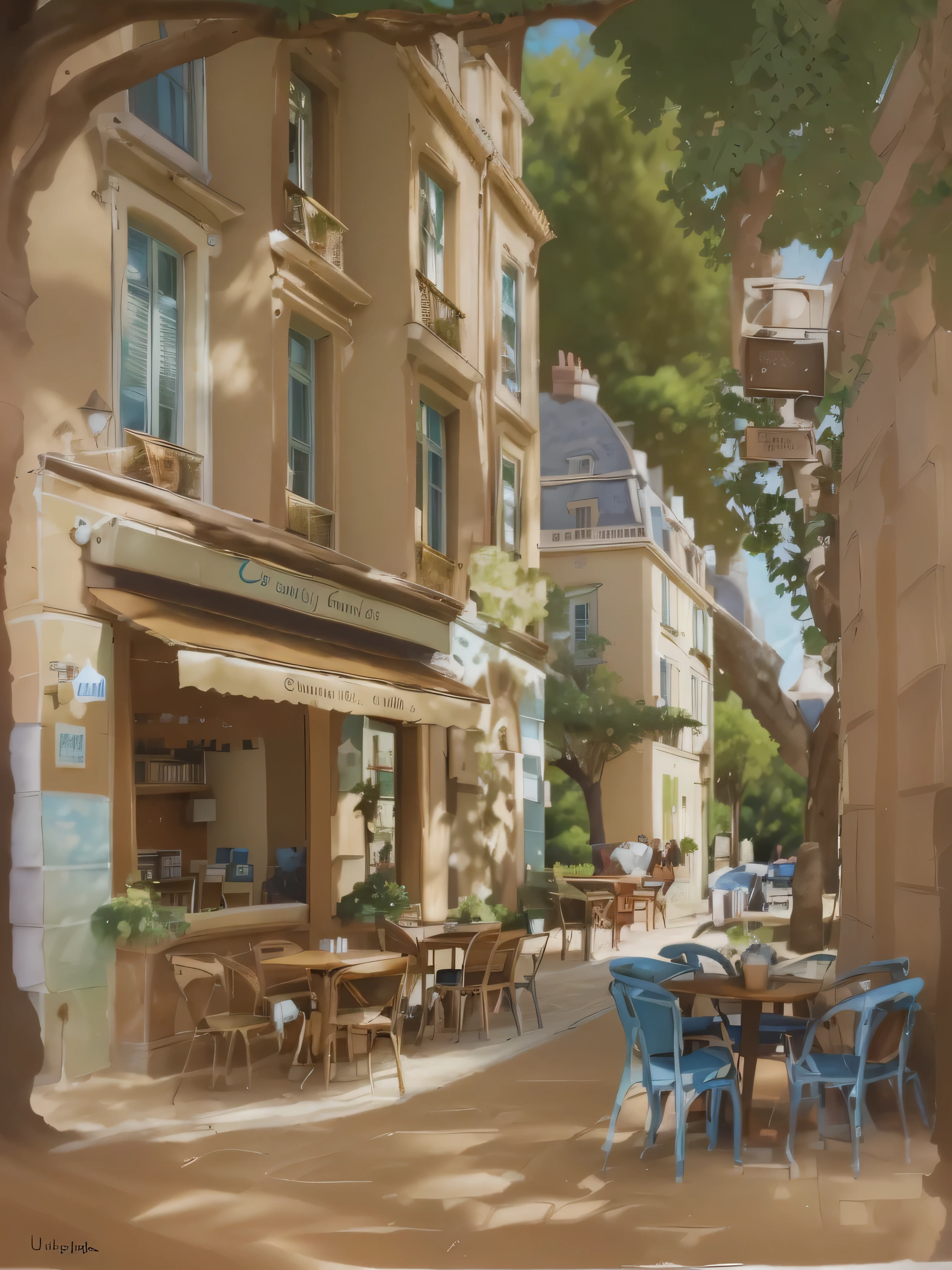 masterpiece, best quality, ultra-detailed), portrait of an 18-year-old woman with light brown hair, curled green eyes, beige blouse and blue jeans smiling blue shorts sung from under a tree (leaning against the tree) and reading a brown book -auto utra realistic --