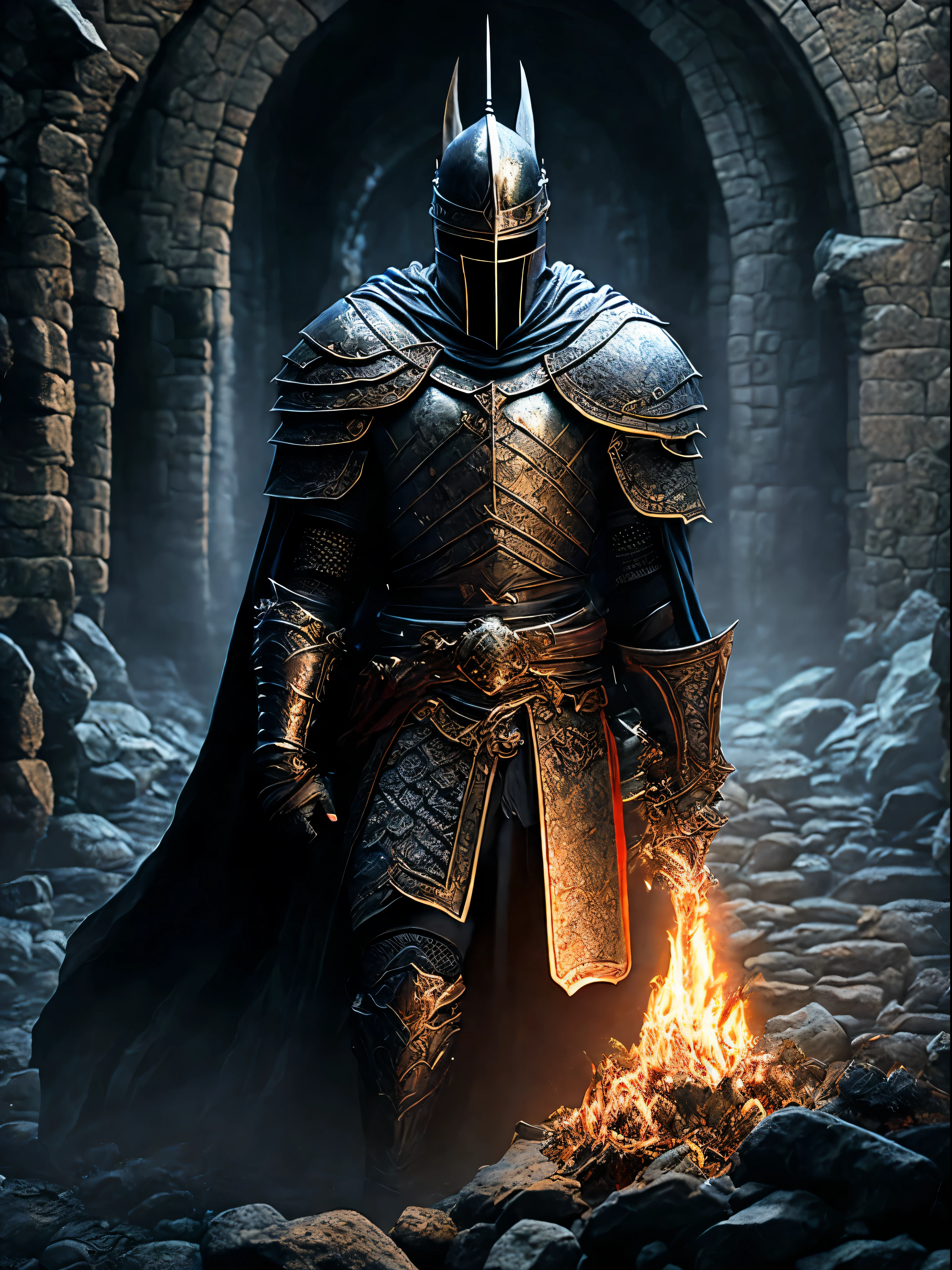 In the unforgiving world of Dark Souls, a lone knight finds themselves face to face with a legion of evil spirits. Bound by a cursed fate, the knight must navigate treacherous landscapes and engage in intense battles to cleanse the realm of darkness. How does the knight’s unwavering determination and unwavering loyalty to their duty fuel their fight against the relentless forces of evil?