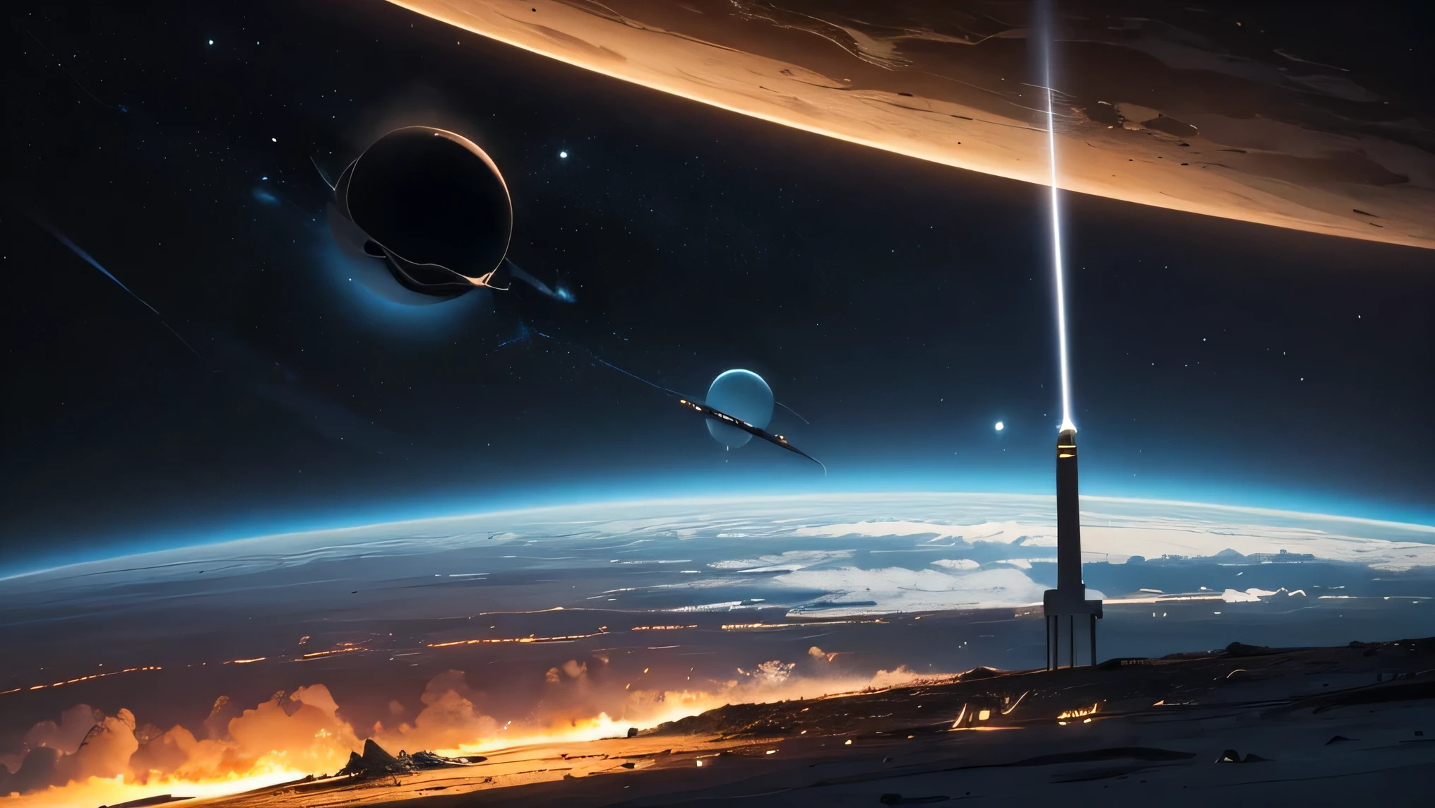 o planeta, agora silencioso e desolado, continued its orbit through the cosmos, um lembrete eterno do que acontece quando a humanidade perde sua humanidade. Endless war brought with it the end of civilization, a harsh, dark lesson in the importance of finding ways to resolve conflicts before it's too late.