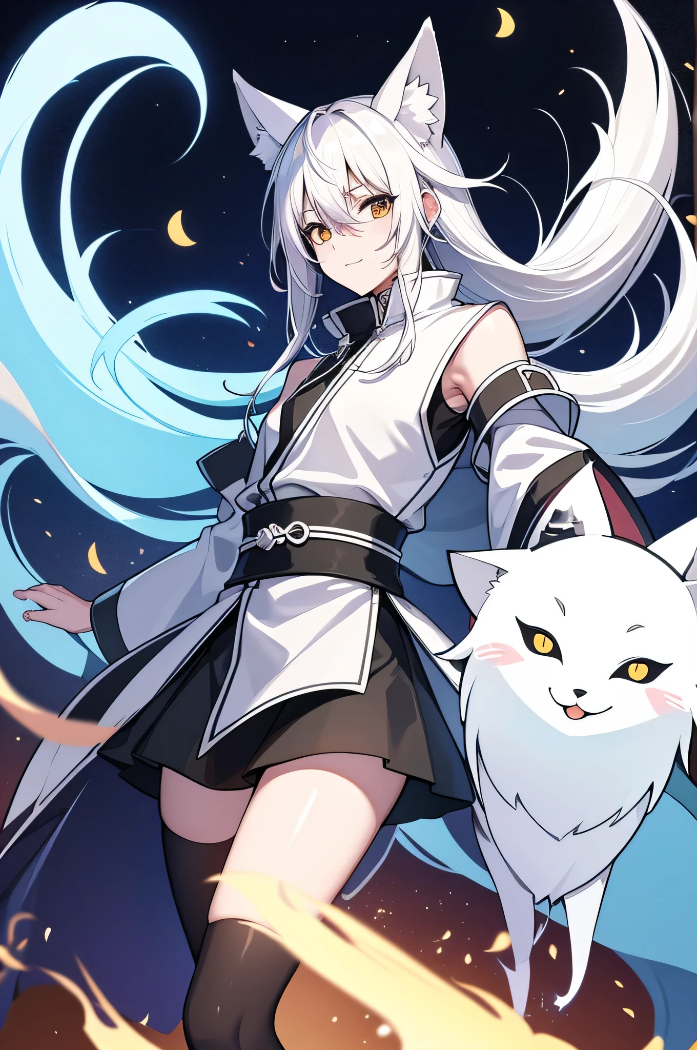 arctic fox，White-haired God, arctic fox动漫, Hungry Ghost Festival，，Taoist priest，fox shadow