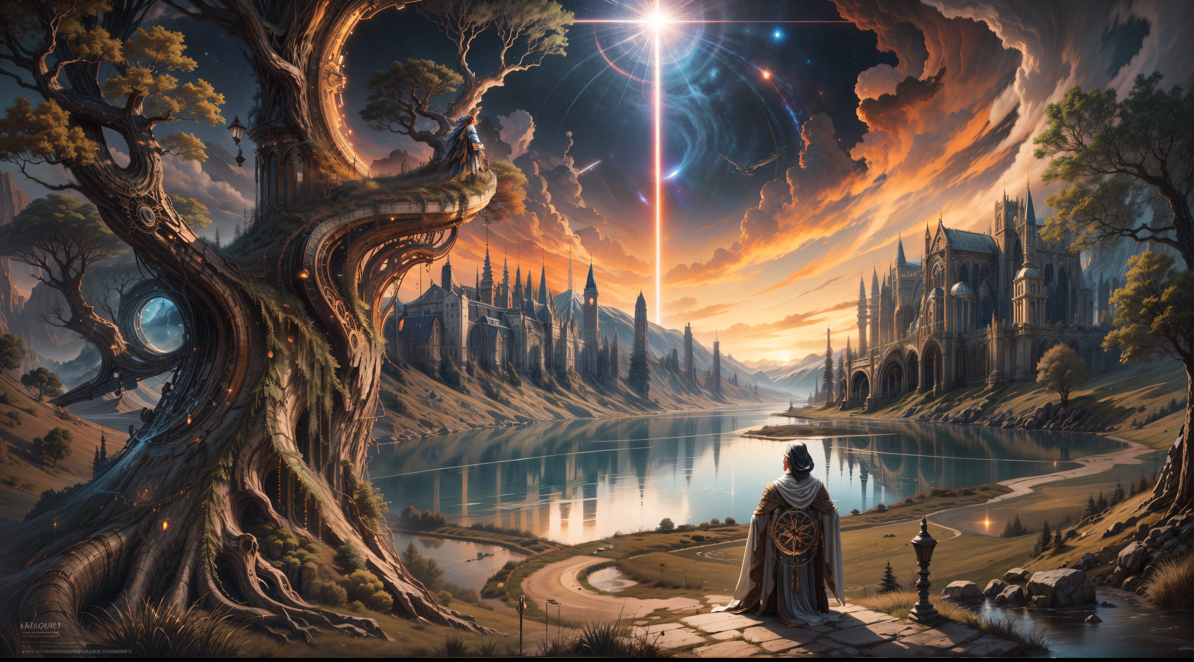 As he traveled back in his past, someone meets him in a Chronos Portal from northern into southern country, river, galaxy, prodigal son, unknown path