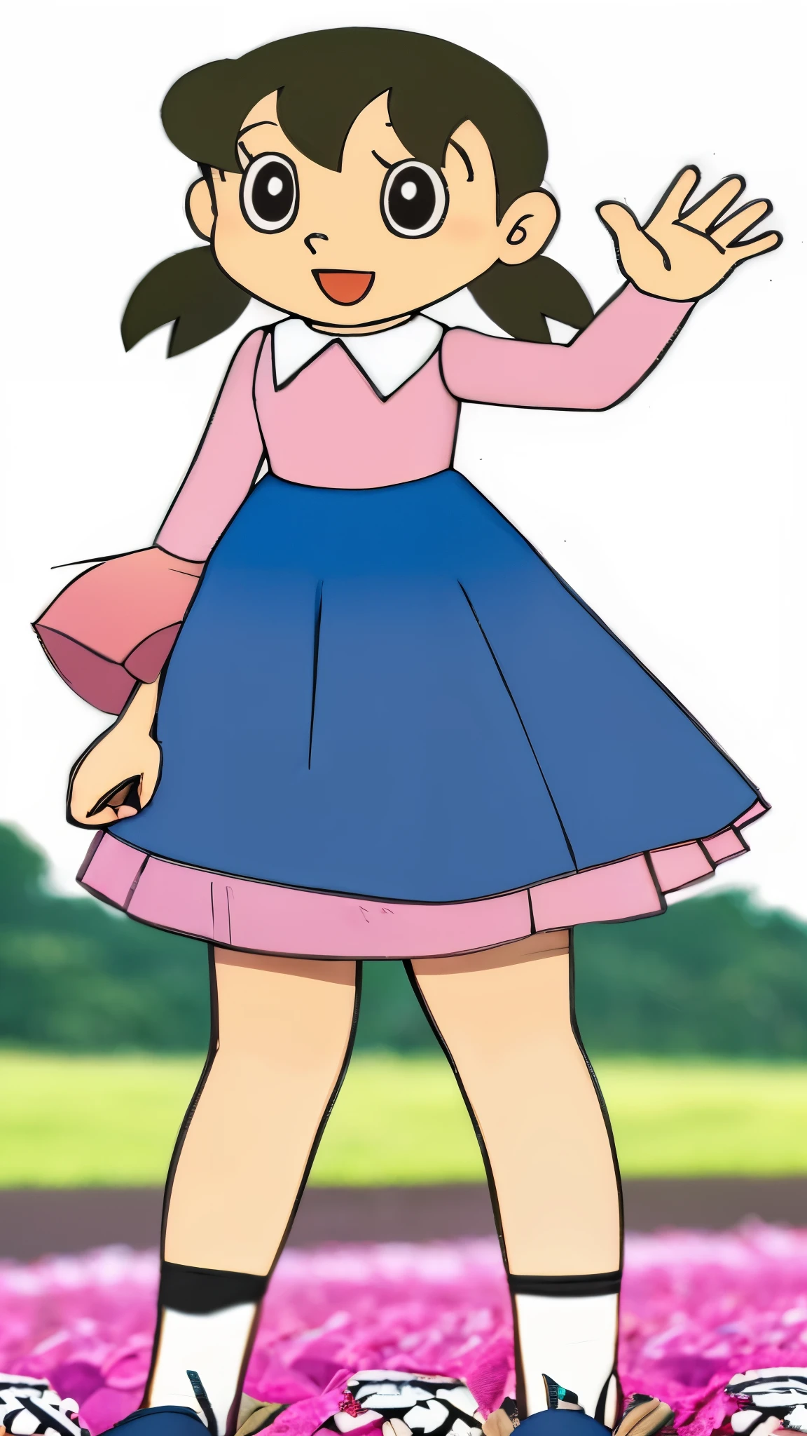 The best quality, HD, masterpiece, ultra-high resolution, the girl opens her hands happily.