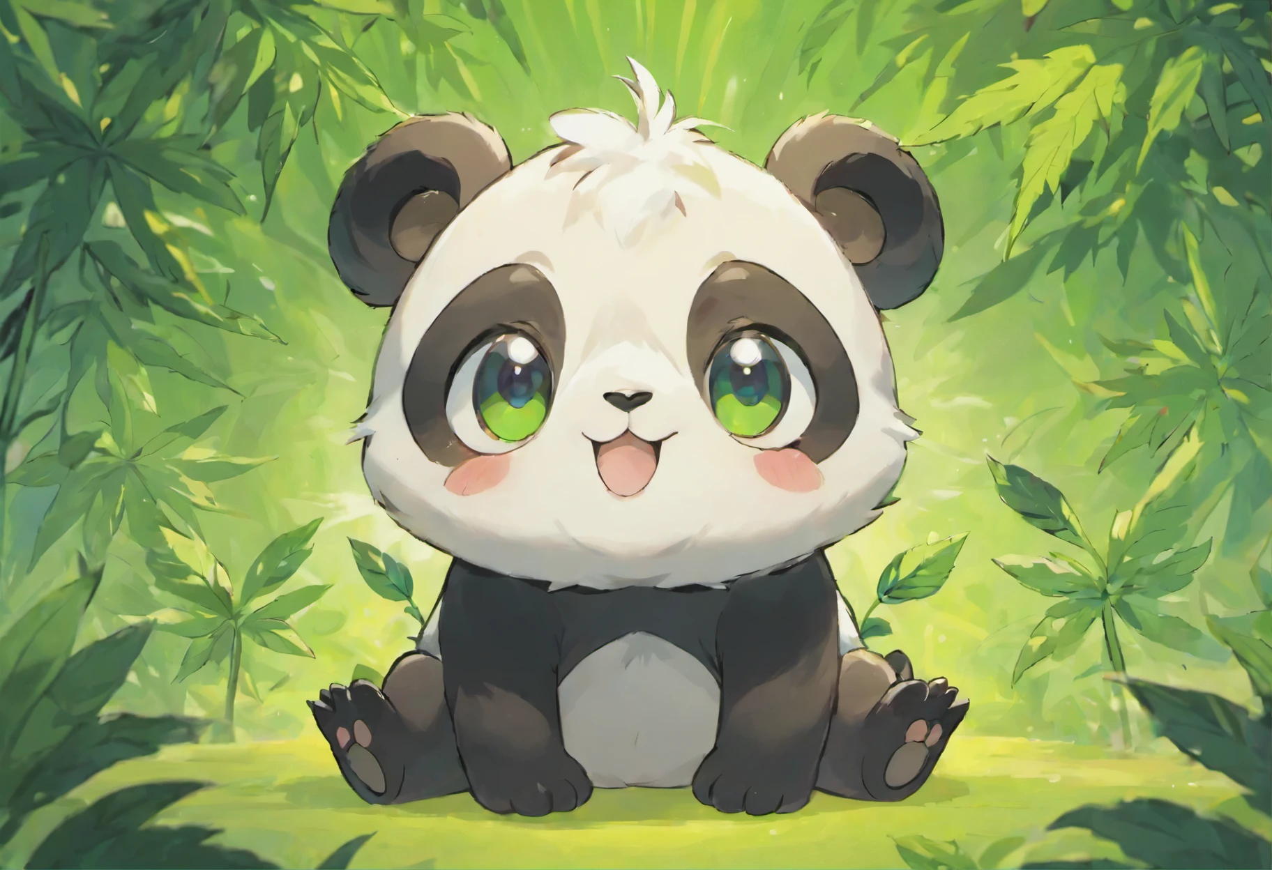 Baby Stoner Panda, Stoned Eyes, Marijuana Panda Cub, 420, Quadruped, Almost Closed Lazy Eyes