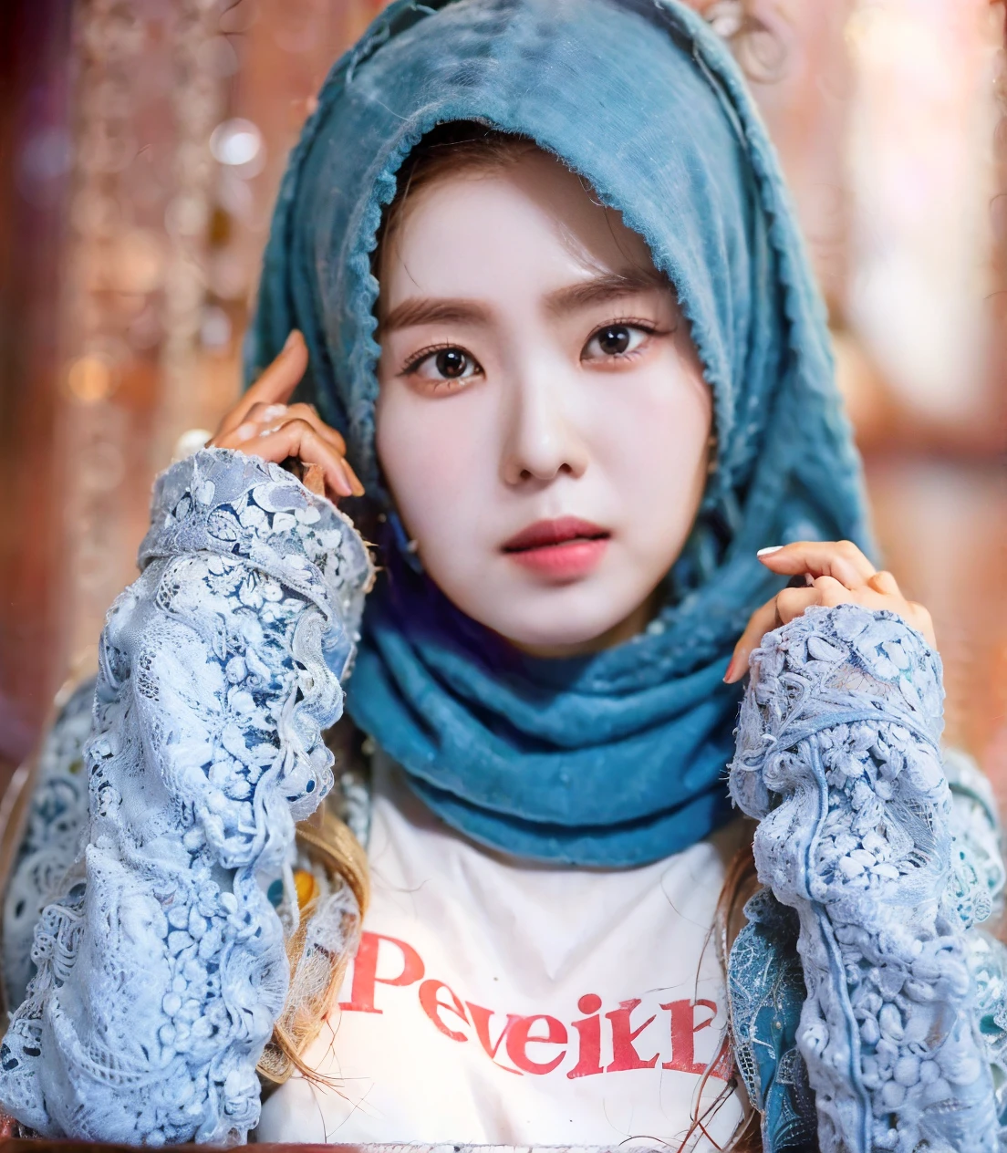the face of a beautiful 20 year old Indonesian woman