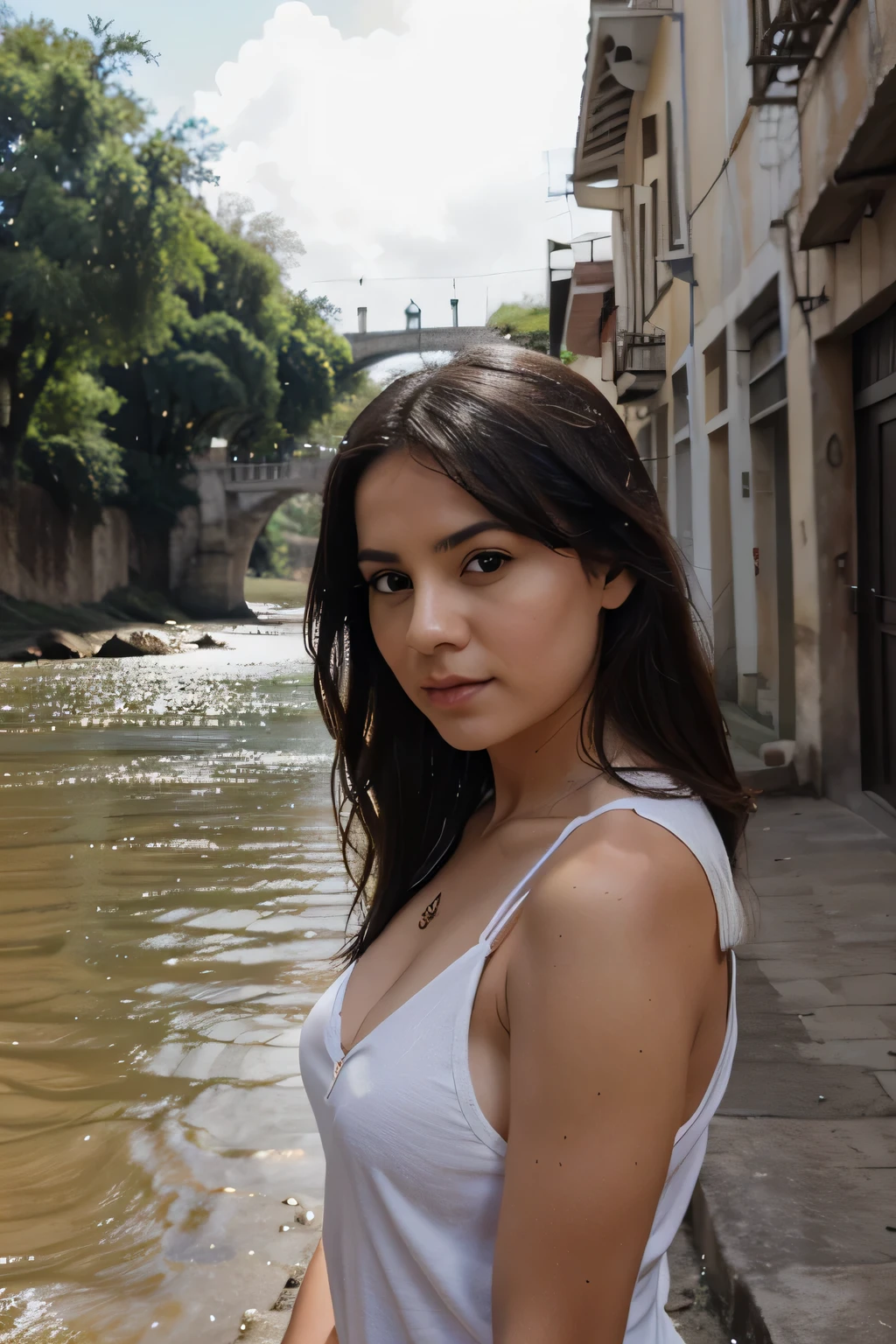 fotos de la chica en el rio