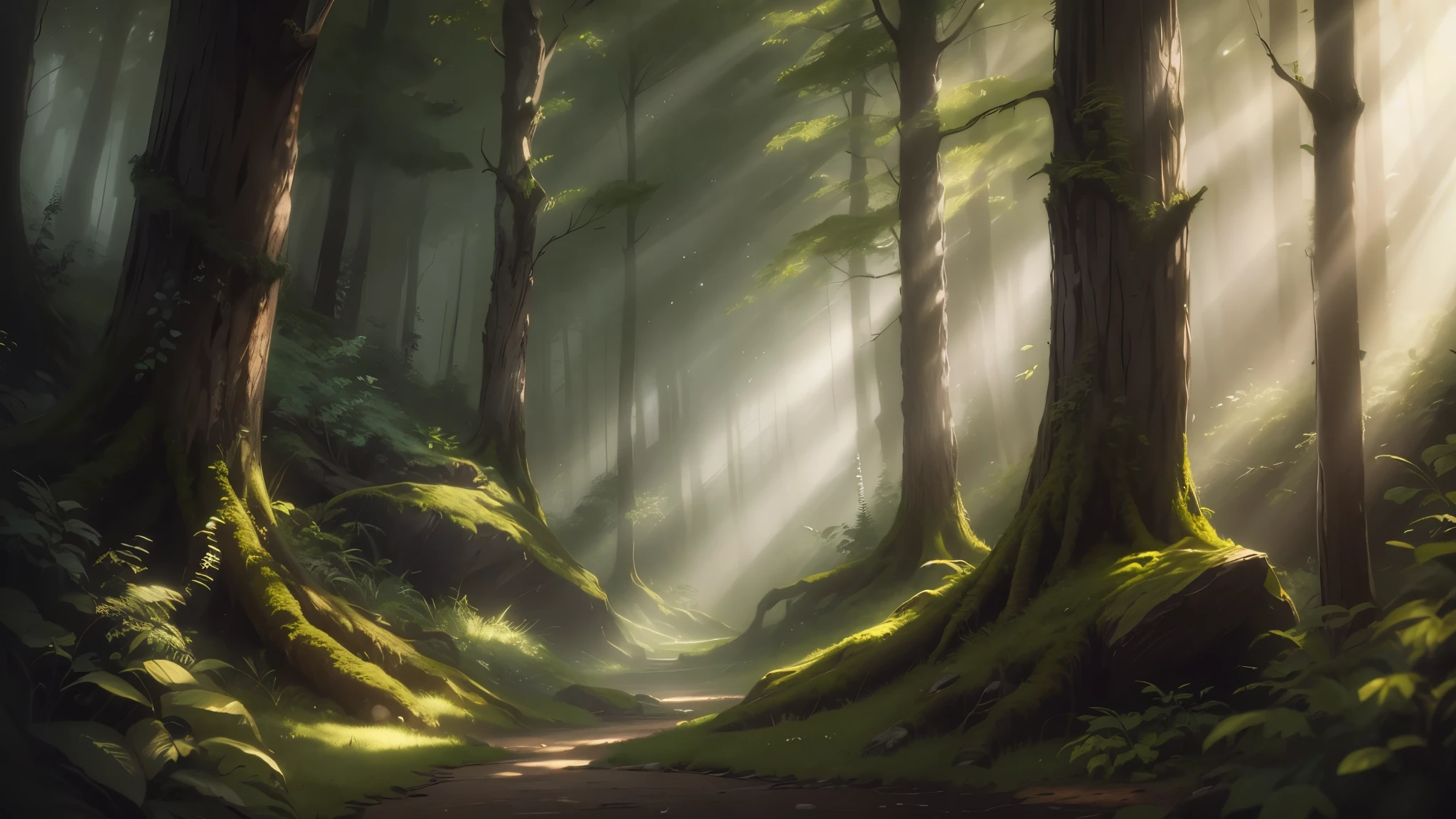 Transform the canvas into a timeless black and white pencil sketch, capturing the enchantment of a secluded forest glade. Tall trees rise like ancient guardians, their trunks adorned with intricate details revealing the passage of time. Opt for a high-contrast approach to accentuate the interplay of light and shadows. Sunlight filters through the dense canopy, creating a mosaic of light patterns on the forest floor. The sketch should showcase the delicate dance of leaves and branches, casting intricate shadows that evoke a sense of mystery. Use a cinematic overhead shot to unveil the hidden details of the woodland floor. Fallen leaves crunch beneath the feet, and small wildflowers peek through the grass, adding a touch of delicate beauty. Moss-covered rocks and twisted tree roots add texture to the forest floor, inviting viewers to explore every nook and cranny. To enhance the atmosphere, include glimpses of woodland creatures—a curious rabbit, a fluttering butterfly, or a deer cautiously grazing in the background. These subtle elements bring the sketch to life, creating a narrative within the stillness of the glade. As the sketch progresses, pay attention to the texture of the bark on the trees and the fine details of the leaves. The pencil strokes should convey the organic, tactile nature of the forest, inviting viewers to feel the cool breeze and hear the gentle rustle of leaves. Ultimately, the black and white pencil sketch should transport viewers to a realm where time seems to stand still—a serene and enchanting forest glade where the magic of nature unfolds in every stroke.