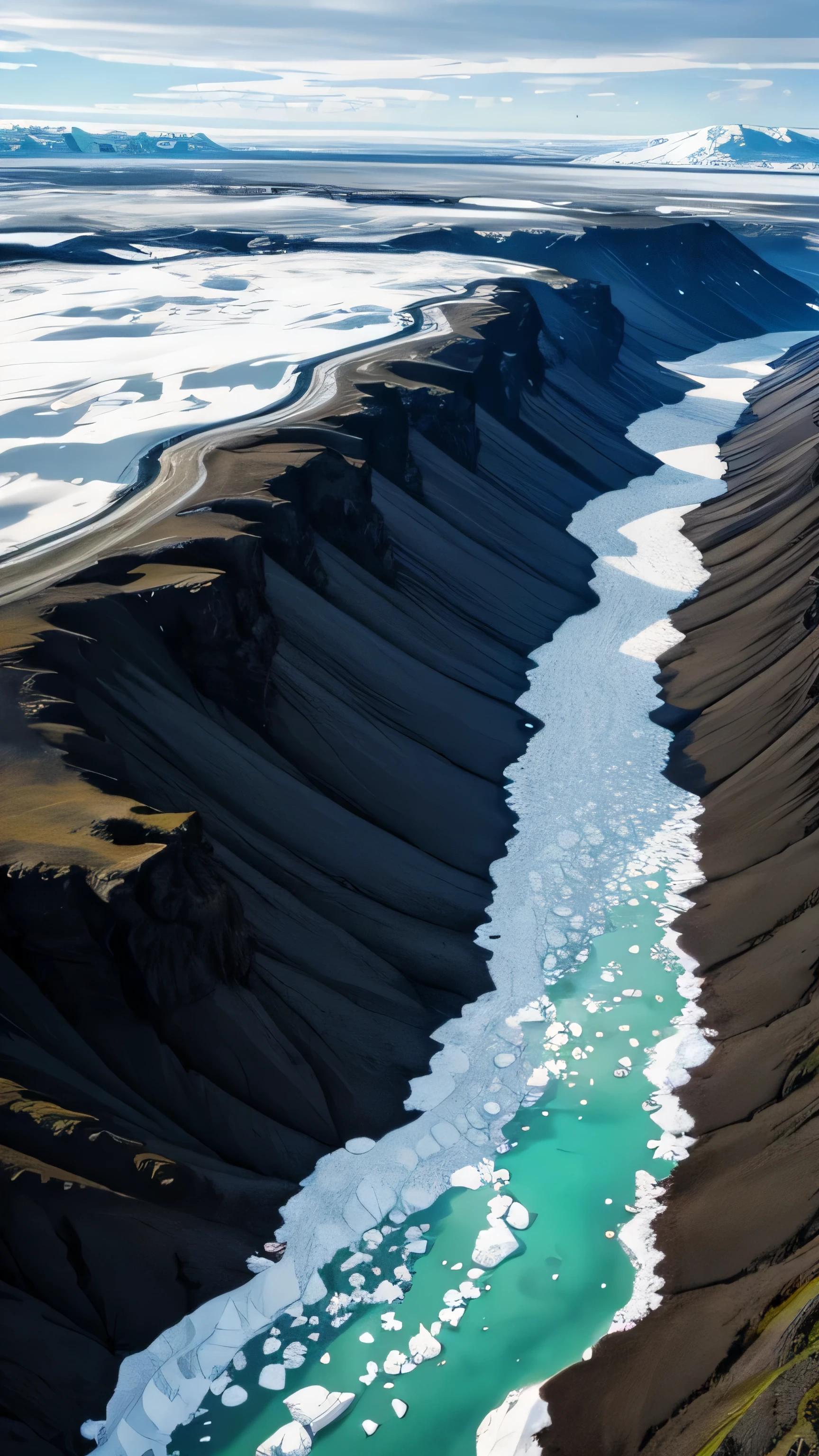 Icelandic glaciers and meltwater flows