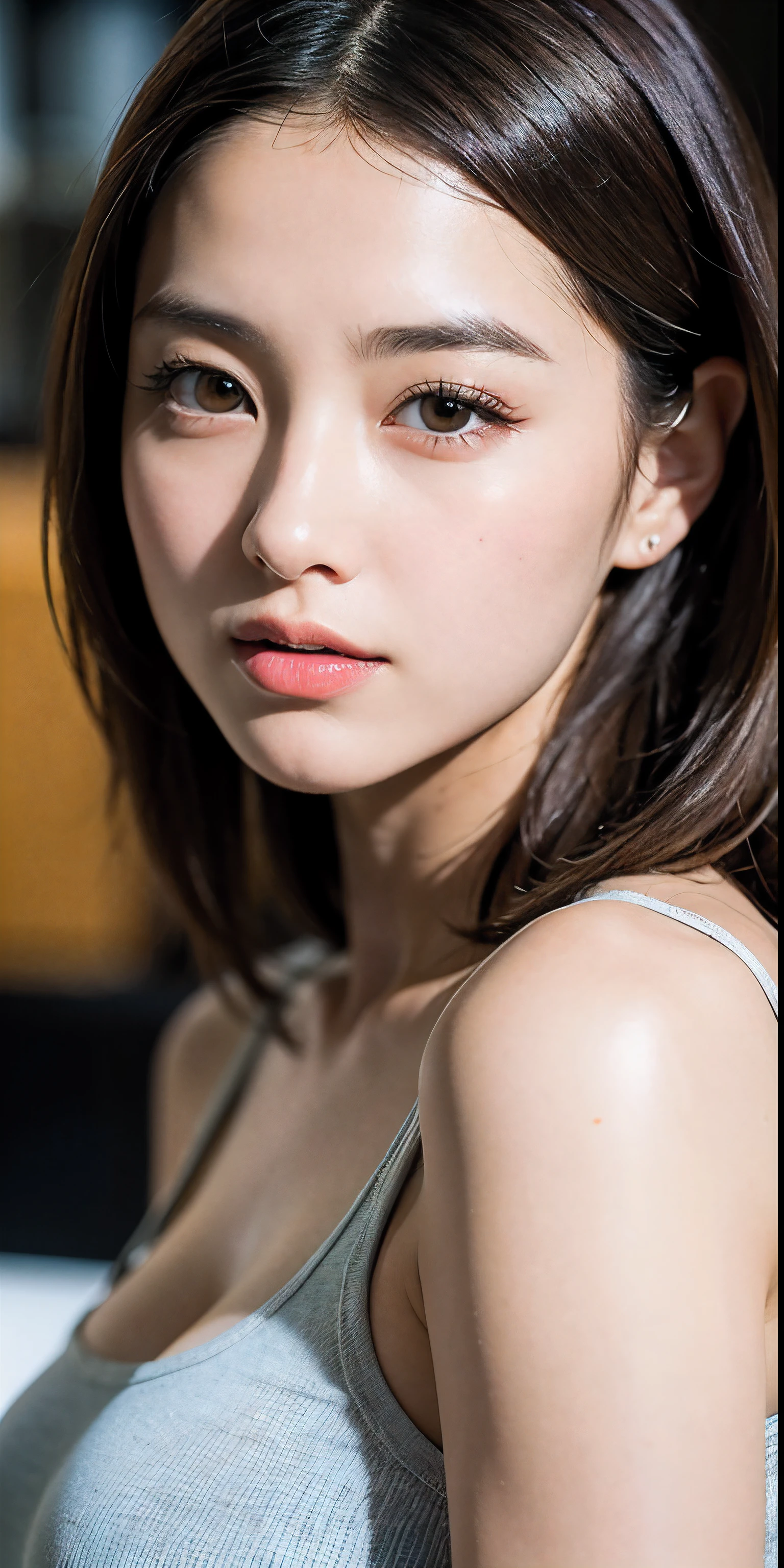 office culture,Image gallery,Upper body close-up,A girl who dresses extremely conservatively,She is the most beautiful girl here,The picture is extremely realistic,(Very detailed),Add details,再Add details,(Very realistic skin texture),Increases skin texture,The sun shines,,The picture is more three-dimensional,hair enhancement。