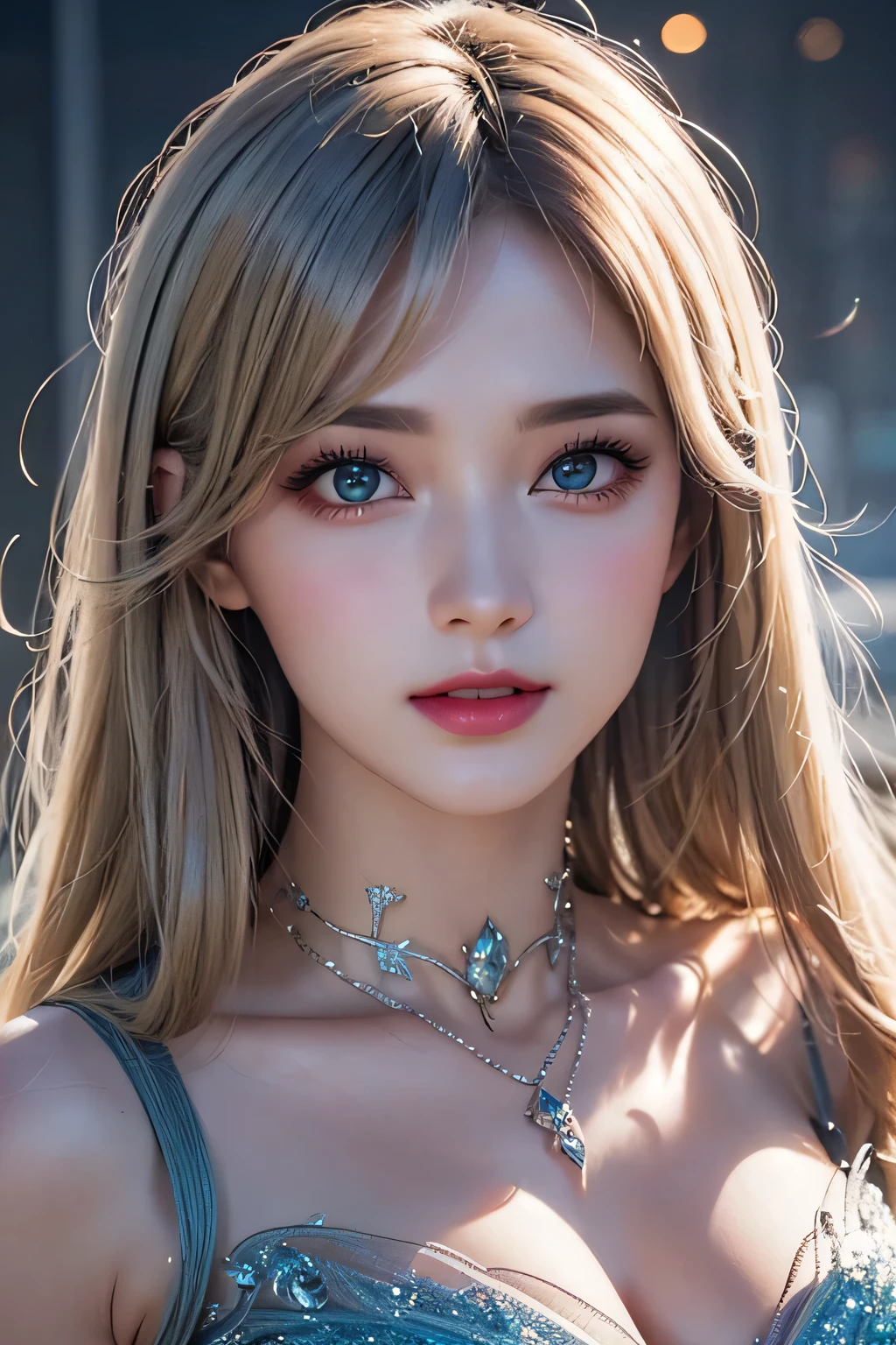High-quality work,Realistic works,Super premium graphics,8K HD CG works,high quality graphics,High-definition and exquisite CG works,10x pixels,Ultra-fine details:1.1,Advanced technical details:1.1Realistic photo effects,Interior lighting effects:1.5,natural soft light:1.5. Light effect(Virtual light effects:1.8),超高分辨率,shining dress,sliver long hair,silber hair,transparenthair,high detailed hair(Quality hair details:1.1)Clear eyes,Double eyelids look good,Sharp eye makeup, Create exquisite eyelash makeup, tthin eyebrows, Ultra-detailed eyes,a tall nose, lovely red lips, rosey cheeks, With delicate makeup on her face , pretty face, The face shape is perfectly proportioned,(Advanced facial details:1.1) (fluorescent colors:1.4),(translucent:1.4),(retro filters:1.4), (fantasy:1.4), candy world Disney land ethereal soft fluffy soft landscape forest snowavatar Pastel pink sky green blue sparkle ethereal light pastel whimsical light rainbow stars diamonds sparkle gemstone background hyper realistic Ultra quality cinematic lighting immense detail Full hd painting Well lit, ,Women's artwork,Dress full body video,真实感,Amazing Cleavage,My eyes are very bright today