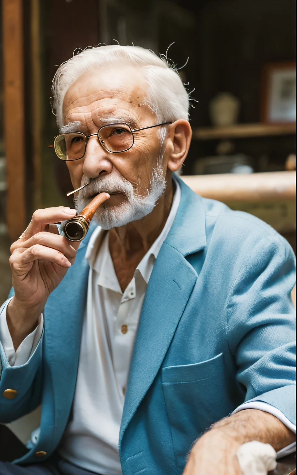old man with a pipe