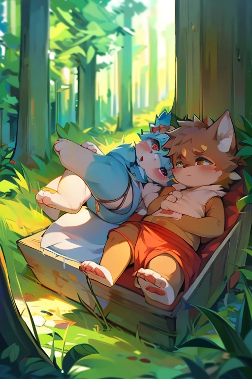 Wolf cubs，baby，Just born，swaddling clothes，Juvenile，Moe lineage。
