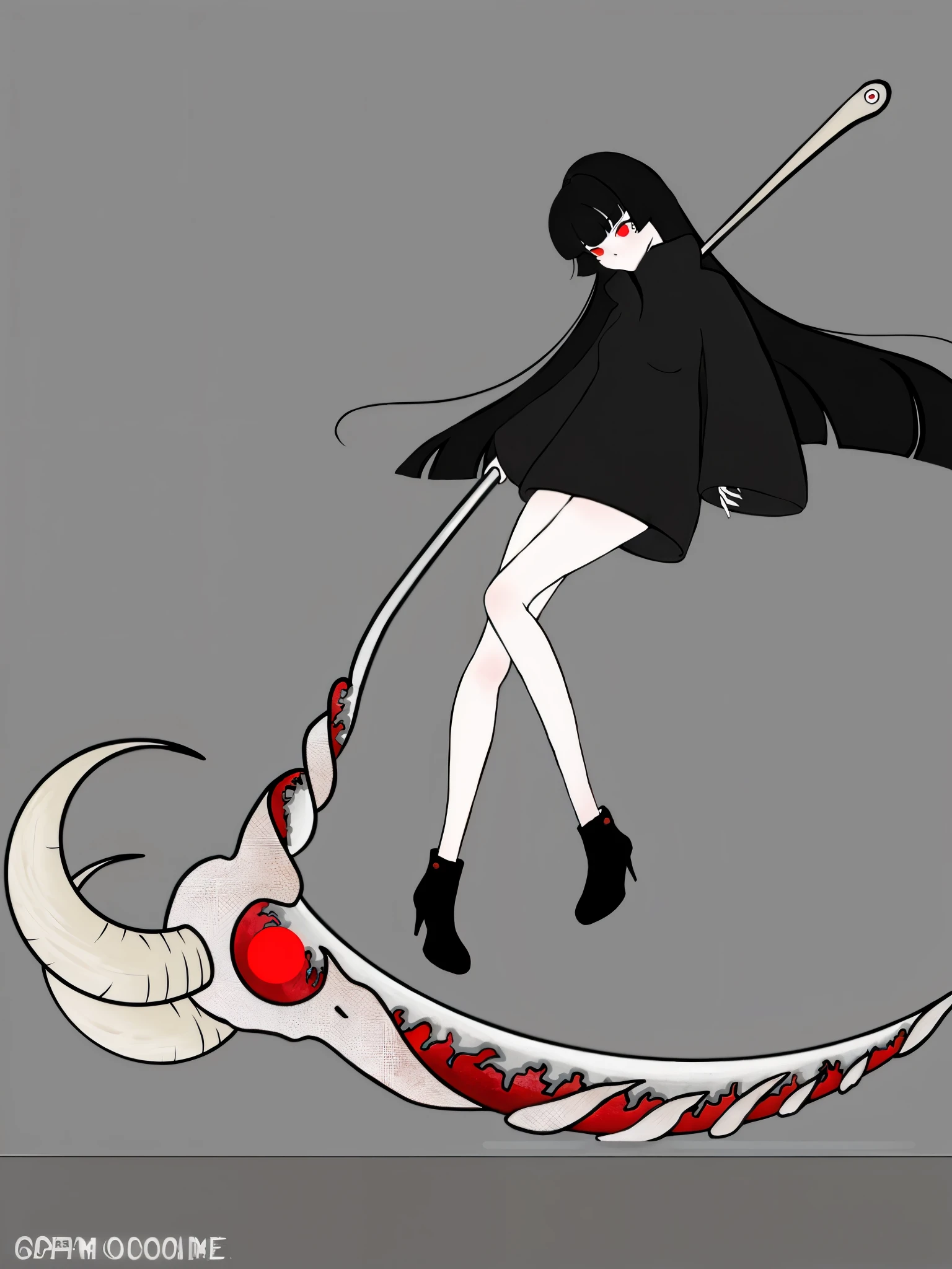 anime girl with a sickler and a blood moon, gapmoe sick grimdark, wielding sickle, huge sickle, gapmoe sick, Long Shot Joe Rogumo, sickle, holding a sickle, sick. High, I&#39;m a vampire, sickle design, Badass composition, fantasy sickle, sick, Inspired by Jinyan