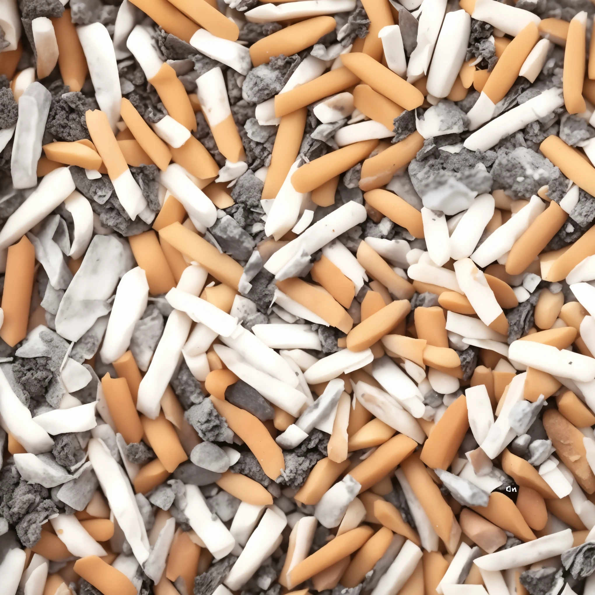 Graphic typography design quotes "
Ashtray with cigarette butts on a white background