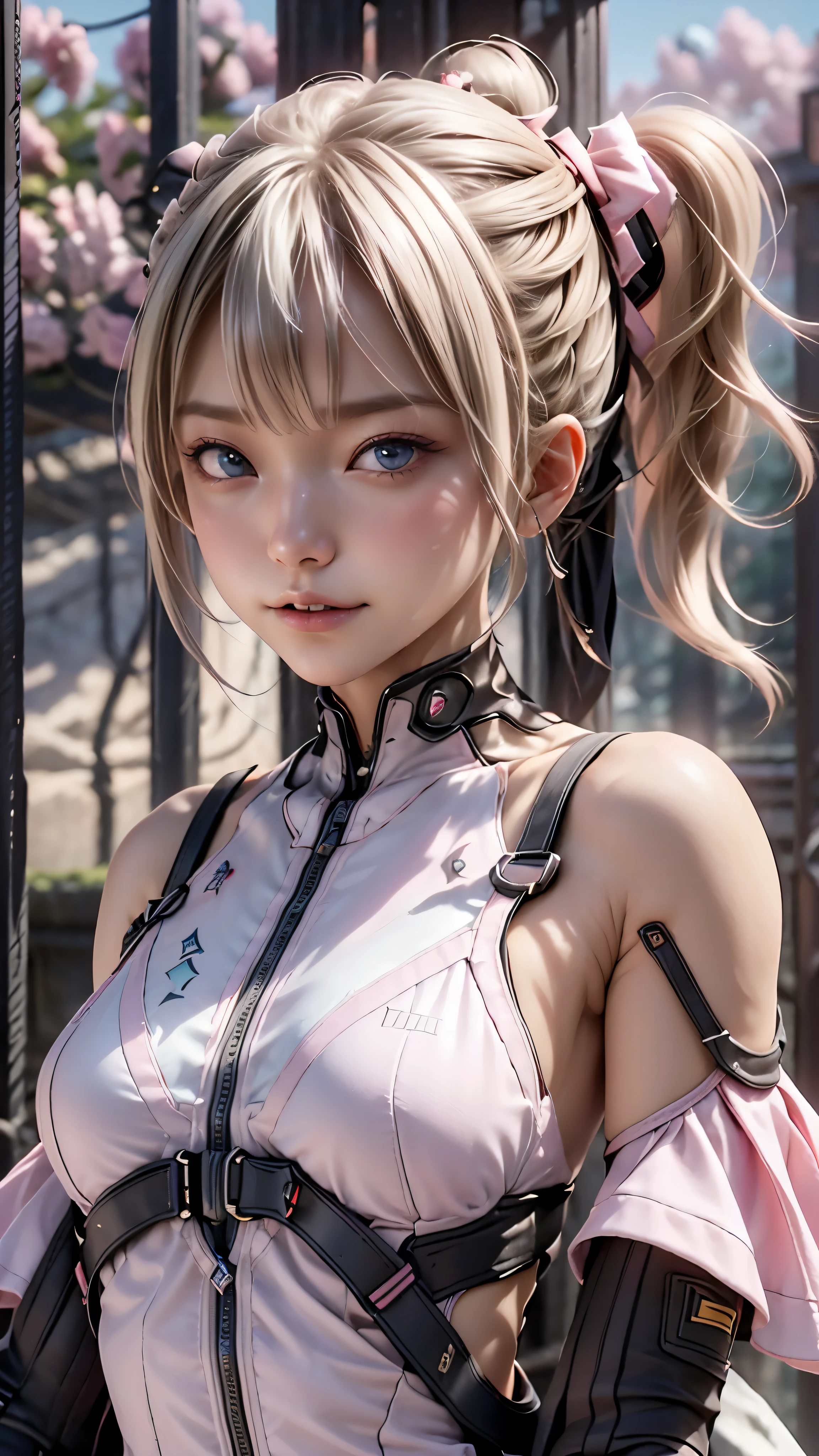 ((highest quality)), ((masterpiece)), (be familiar with:1.4), 。.。.。.3D, beautiful cyberpunk woman image,nffsw(high dynamic range),ray tracing,NVIDIA RTX,super resolution,unreal 5,scattered below the surface,PBR texturing,Post-processing,anisotropic filtering,written boundary depth,maximum clarity and sharpness,multilayer texture,Albedo and specular maps,surface shading,Accurate simulation of light-matter interactions,perfect proportions,octane rendering,two-tone lighting,wide aperture,Low ISO、White balance、Rule of thirds、8,000 students、(())(((White and pink clothes)))((blonde))