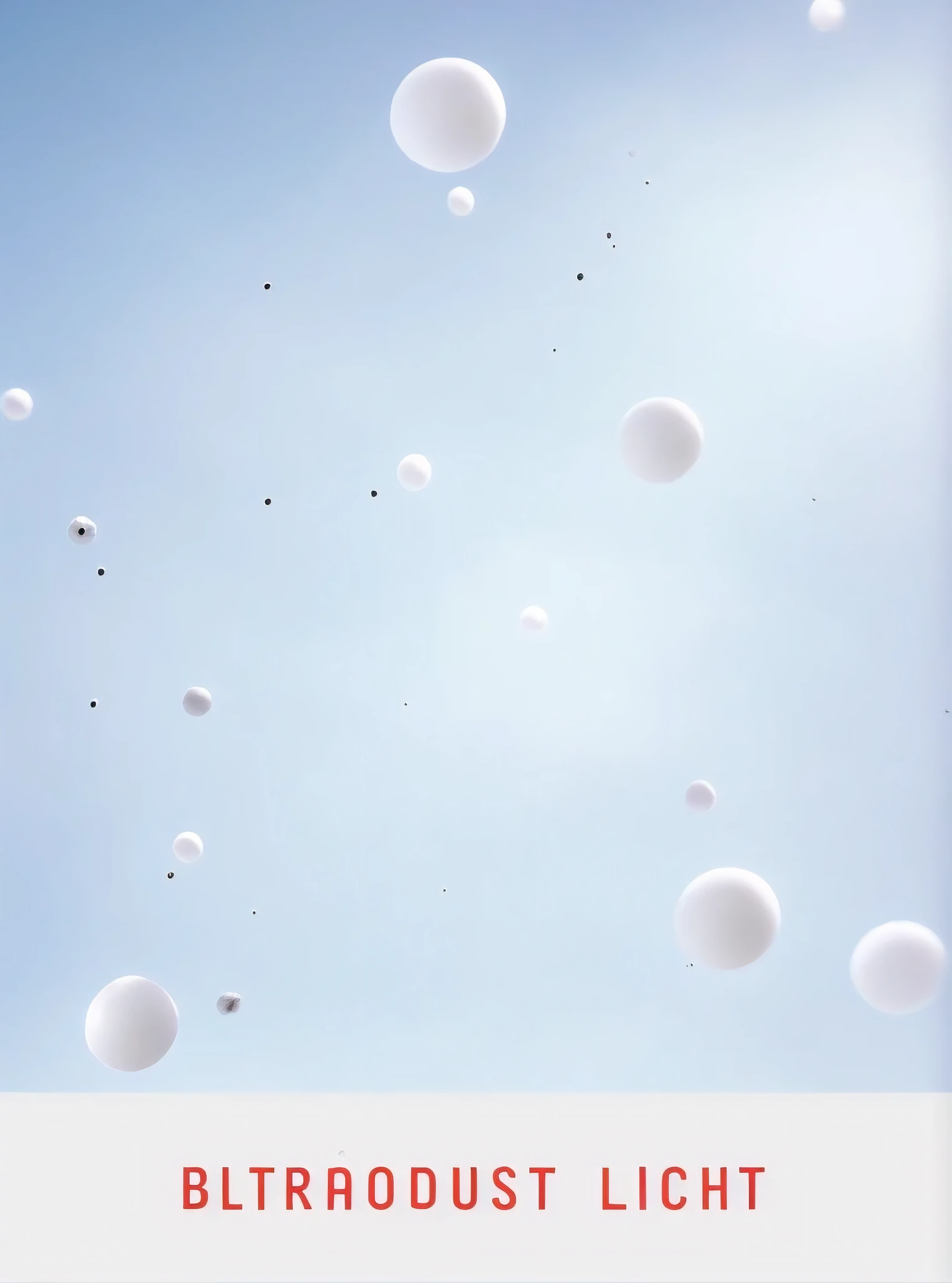 Many white balls floating in the air on a blue background, particle floating, floating dust particle, floating molecules, floating particle, sparse floating particle, flying particle, water particle, dust particle, flying dust particle, Spores floating in the air, food particle, dust molecules, atoms floating, dust and particle, particle, floating spheres and shapes, blue particle