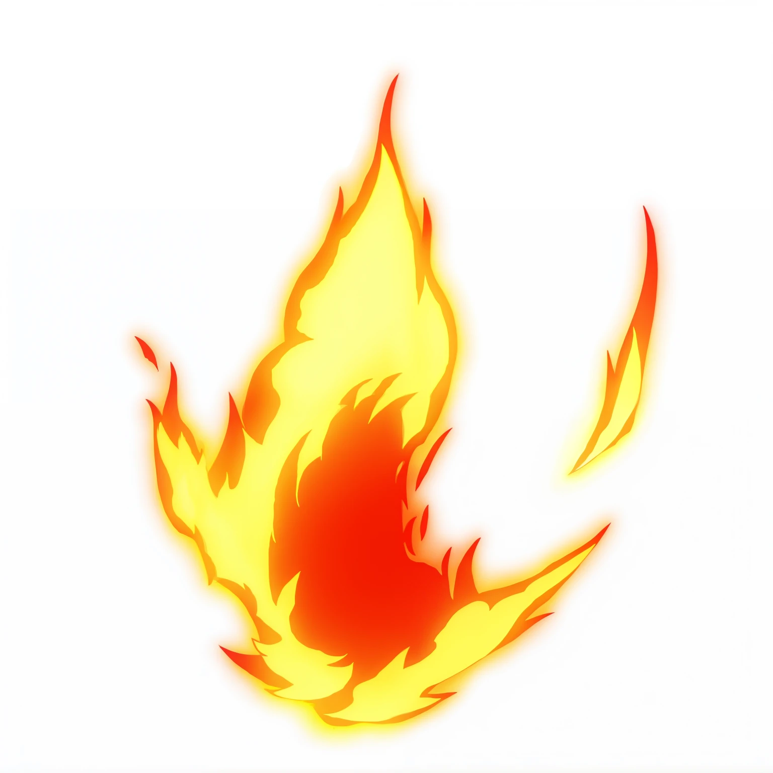 Burning flame