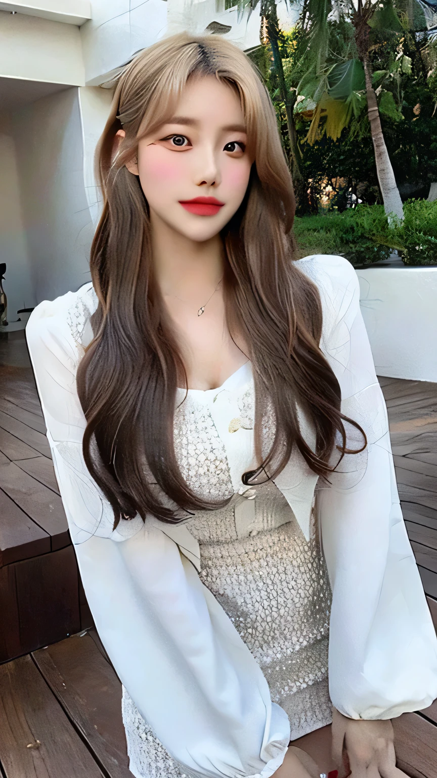 （lifelike， high resolution：1.3）， 1 girl with perfect figure， The face shape and eyes are super delicate，long white hair， Random fashion outfits：1.2， short skirt, Look at the camera at random angles，Baogou