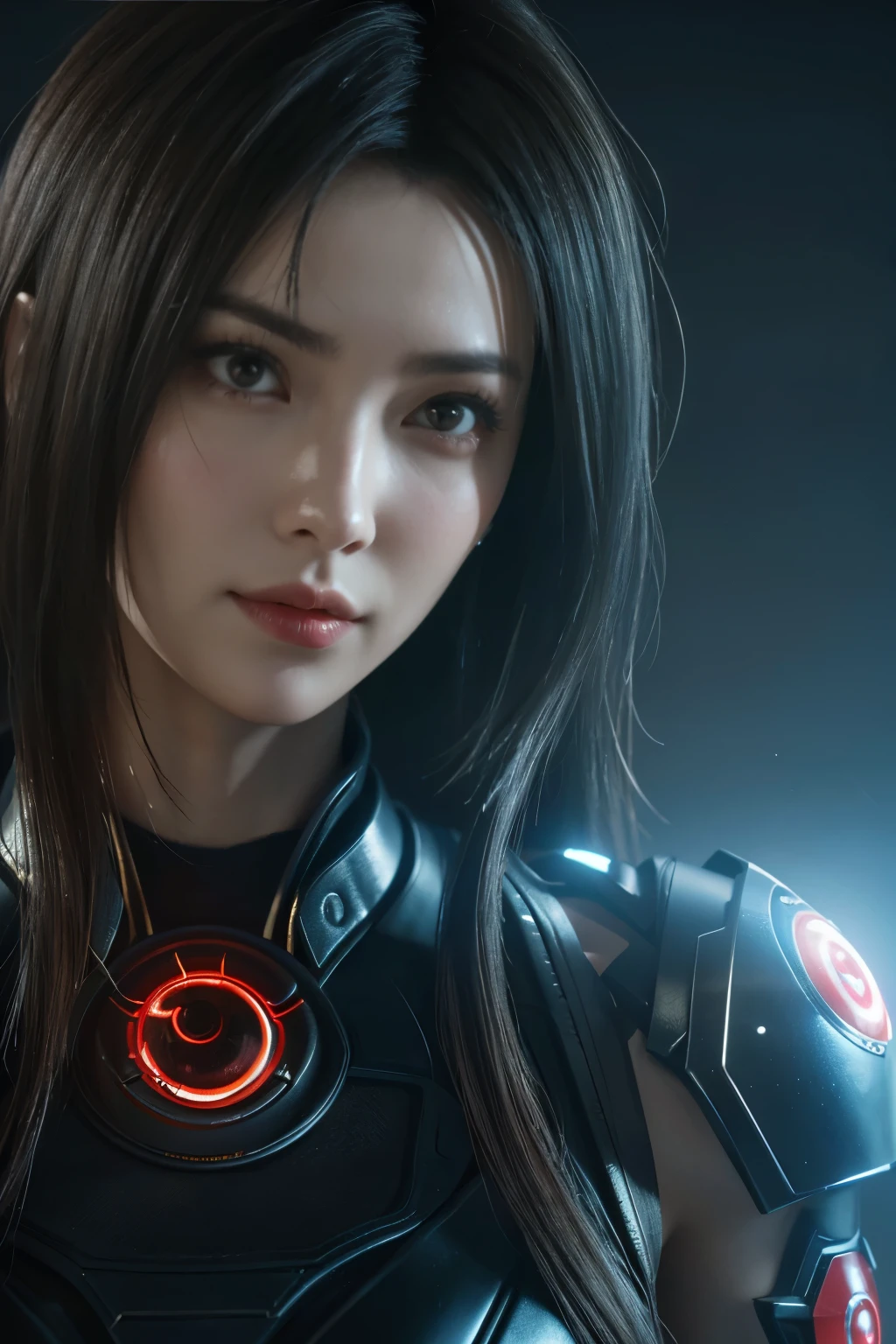 Game art,The best picture quality,Highest resolution,8K,(A bust photograph),(Portrait),(Head close-up:1.5),(Rule of thirds),Unreal Engine 5 rendering works, (The Girl of the Future),(Female Warrior), 22岁少女,(Female hackers),(White and red gradient,Ancient Oriental hairstyle),((The pupils of the red eyes:1.3)),(A beautiful eye full of detail),(Big breasts),(Eye shadow),优雅迷人,冷漠,((Anger)),(Cyberpunk jacket full of futuristic look,Joint Armor,There are exquisite Chinese patterns on the clothes,A flash of jewellery),赛博朋克人物,未来风格, 拍照姿势,城市背景,Movie lights,Ray tracing,Game CG,((3D Unreal Engine)),oc渲染反射纹
