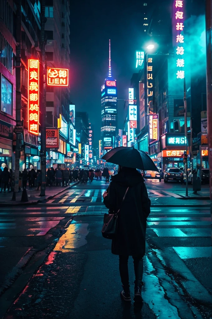 high quality,beautiful city neon,mysterious atmosphere,fantastic atmosphere