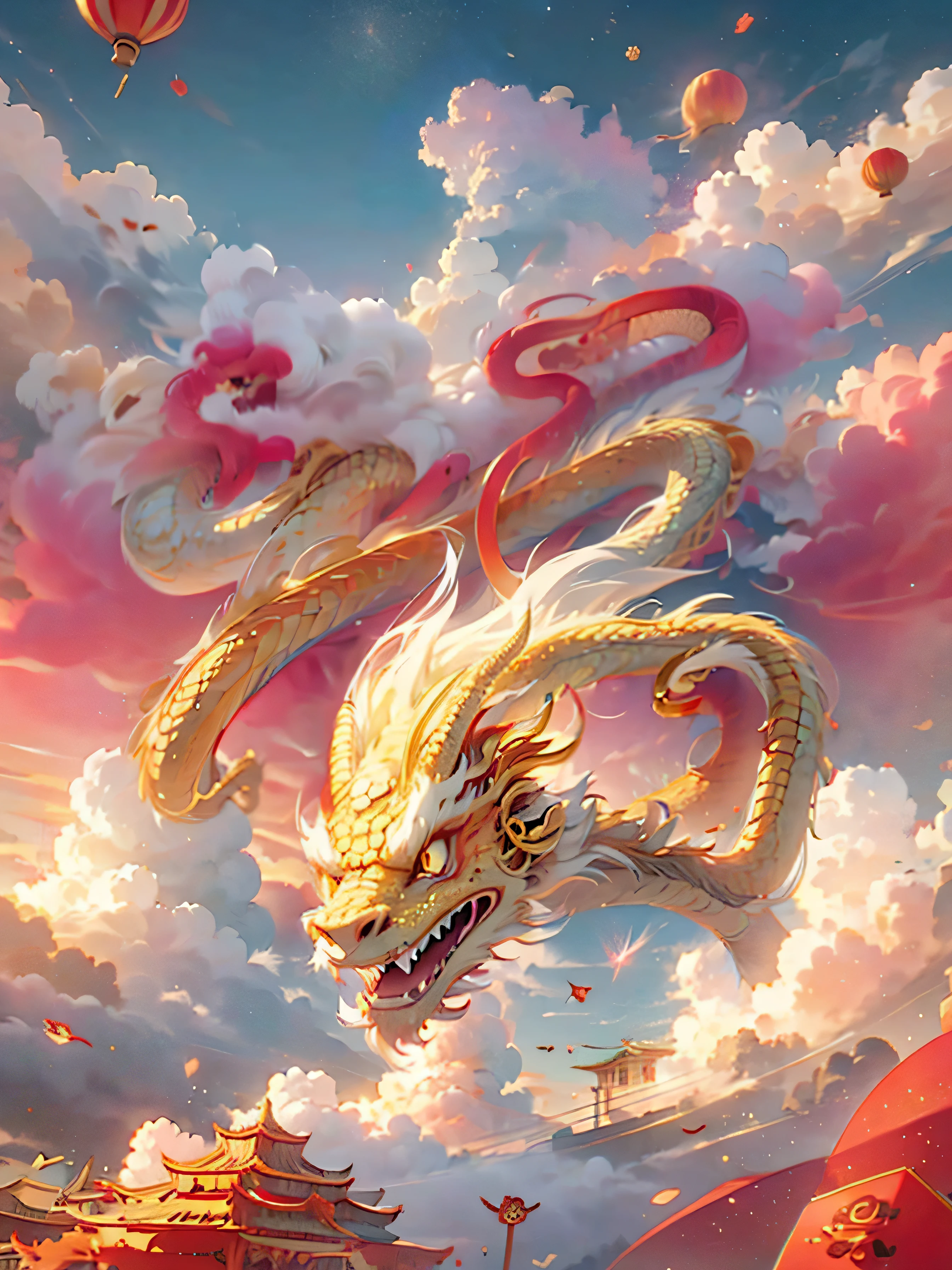 colorful flowing clouds