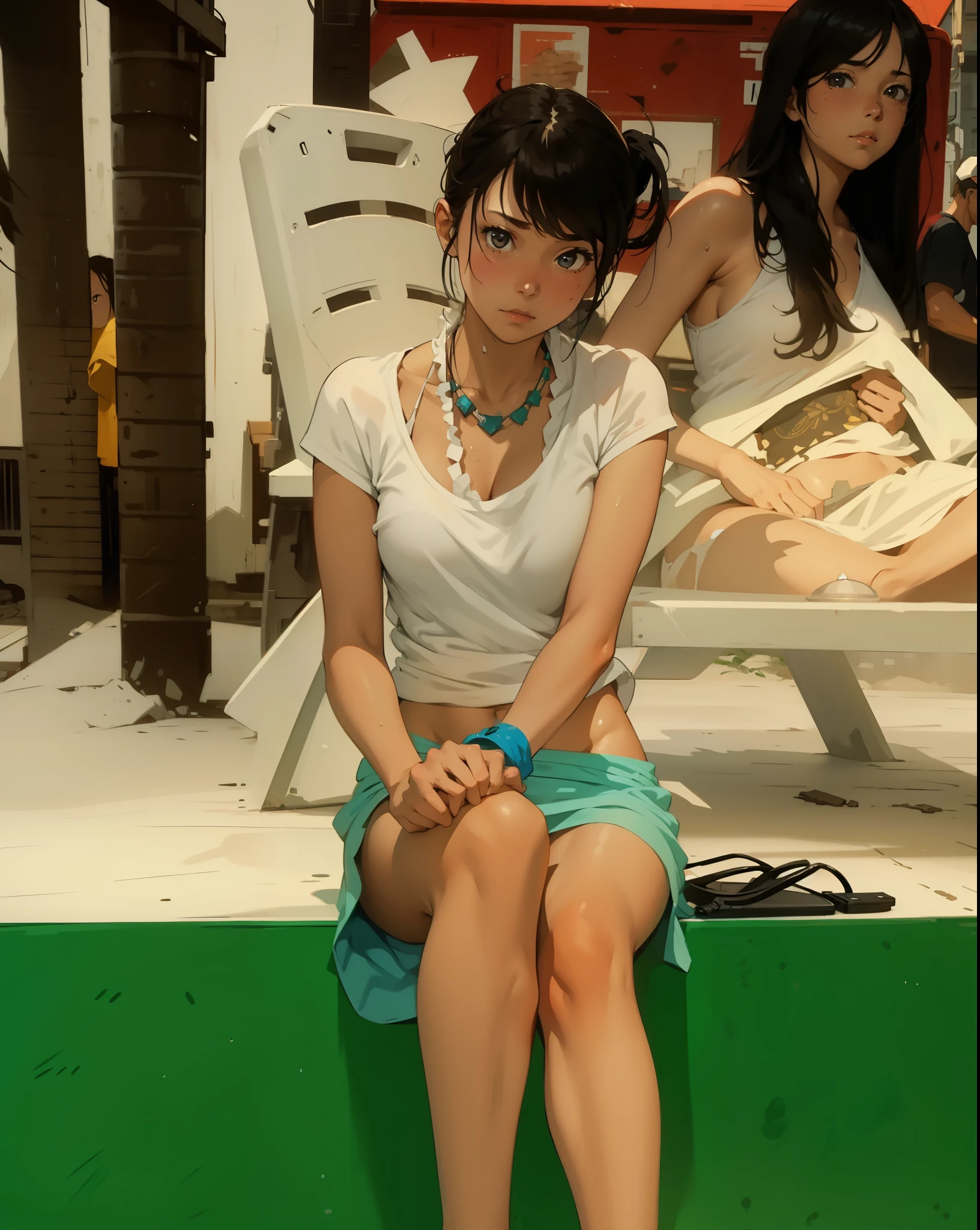 (extremely detailed CG unity 8k wallpaper), (masterpiece), (best quality), (ultra-detailed), (best illustration), (best shadow), (absurdres),
BREAK
girl, sweat, steam, medium breast, nsfw, shy, looking at viewer,