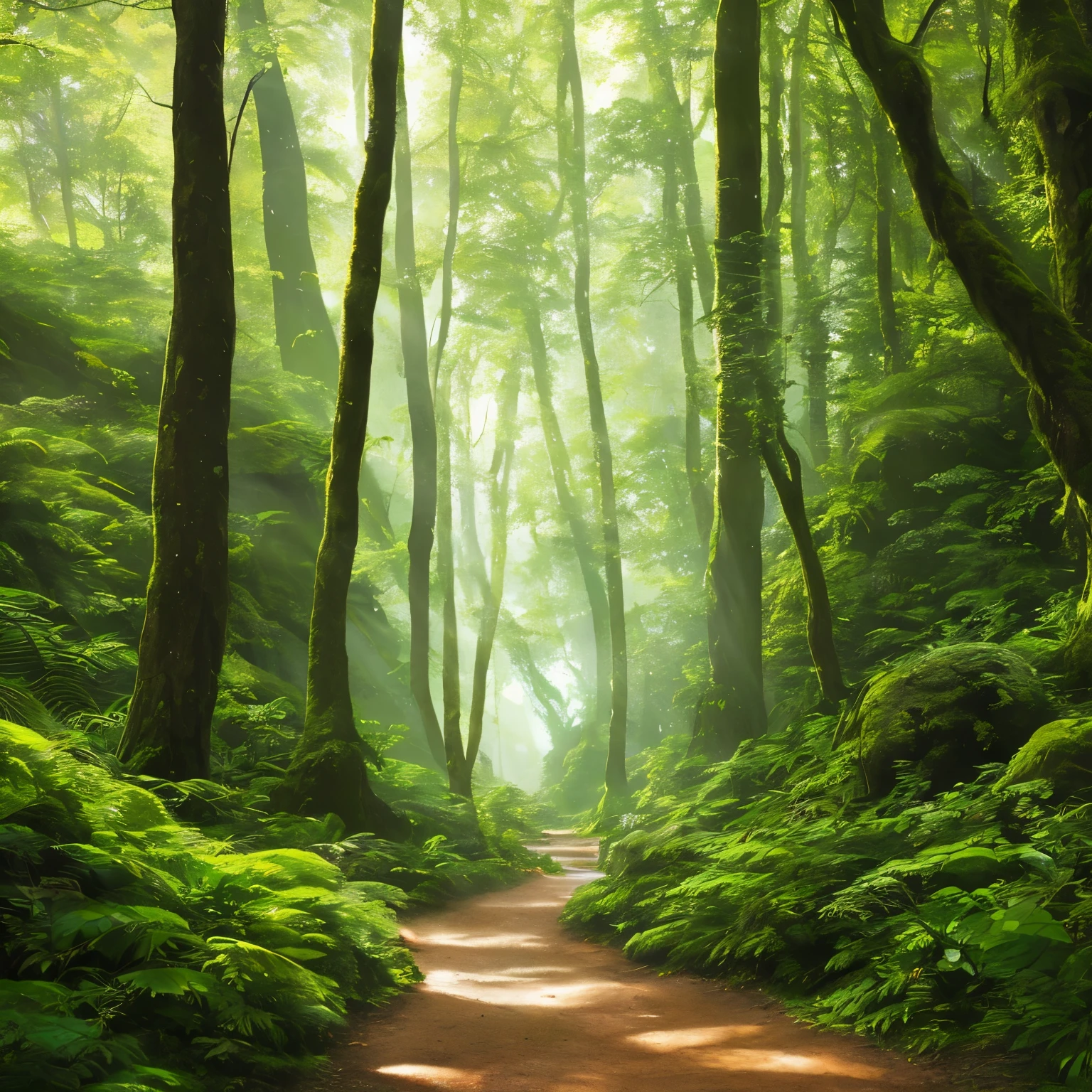 In the heart of a dense forest, a Kanba, the ancient and wise guardian of nature, sits under the dappled glow of trees. Surrounding him are the enchanting glowworms, illuminating the forest path with their ethereal light. The vivid colors of the forest come to life in the reality of this high resolution scene, with each detail holding intrigue and wonder. The trees, with their intricate bark and towering canopies, stand proud against the horizon, giving way to sparkling rivers and mysterious mountains. The forest floor is a canvas of lush greens and browns, adding to the immersive and magical atmosphere.