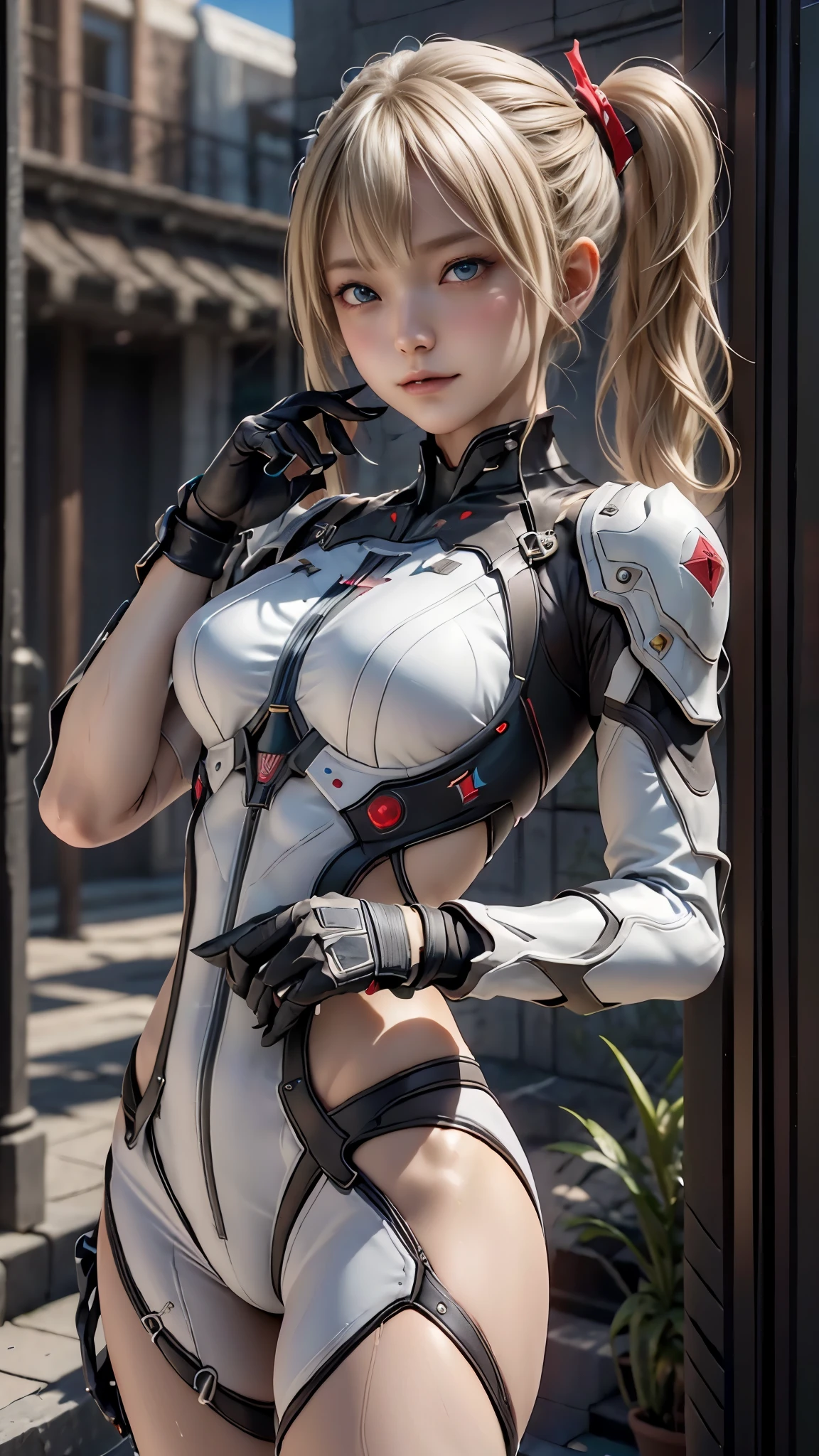 ((highest quality)), ((masterpiece)), (detailed:1.4), 。.。.。.3D, beautiful cyberpunk woman image,nffsw(high dynamic range),ray tracing,NVIDIA RTX,super resolution,unreal 5,Scattered beneath the surface,PBR texturing,post processing,anisotropic filtering,Depth of bounds written,maximum clarity and sharpness,multilayer texture,Albedo and specular maps,surface shading,Accurate simulation of light-matter interactions,perfect proportions,octane rendering,two-tone lighting,wide aperture,Low ISO、White balance、Rule of thirds、8K students、(())(((white and red clothes)))((blonde))