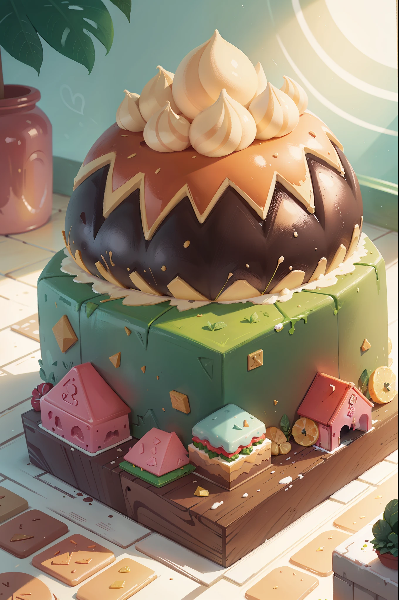 isometric，gelado，Confeitaria，Loja de sobremesas