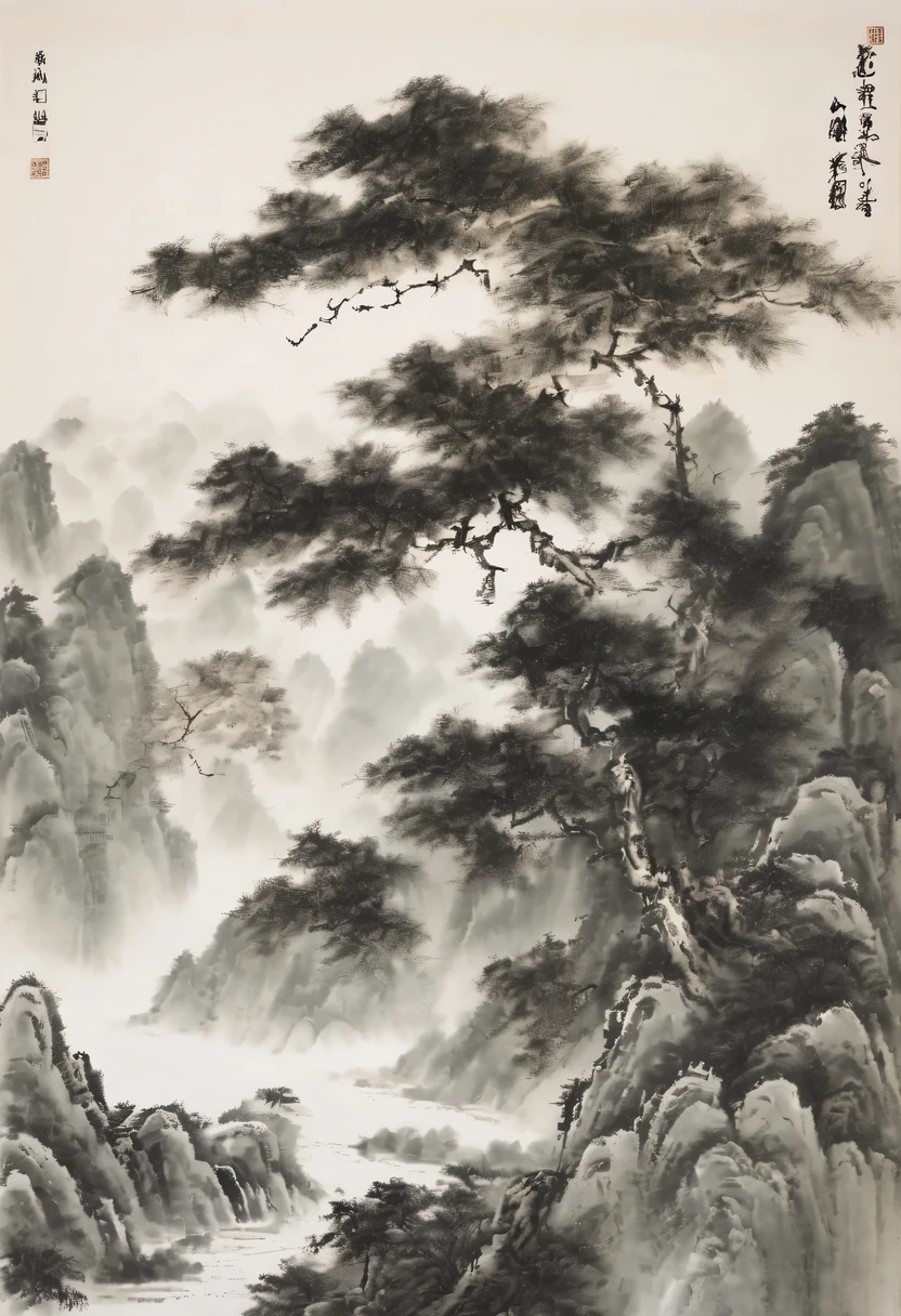 water墨画和water彩画，Draw on rice paper，Use thick oned light inks to create light oned dark choneges oned layers，选择正确的墨water颜色，Such as deep black、Thick gray、Light coffee, ETC，express different situations oned atmospheres，Control the gradient oned tronesition of ink colors through the humidity oned consistency of the ink，Monte，water，Tree，lake surface，desolate, desolate, ，black oned white tones，死Tree， 中国传统water墨画, Chinese traditional art, author：Guo Xi, author：Ma Yuoneyu, traditional Chinese painting, author：Xu Xi, author：Luo Mu, author：Yoneg Buzhi, author：Li Kelone, author：wisdom&#39;one, water墨画 ) ) ) ), 中国water墨画, 中traditional Chinese painting风格