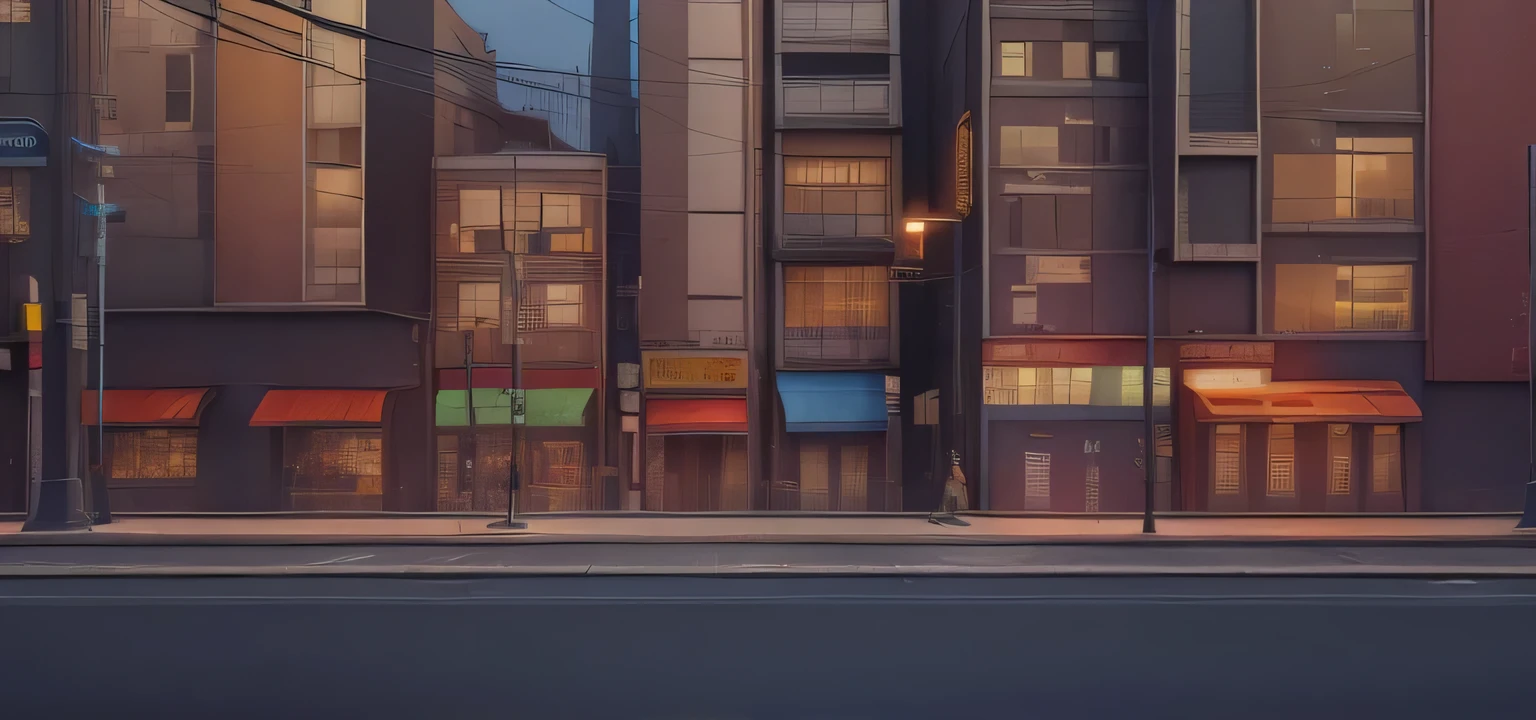 有一张city street的照片,The background is a building, street background, Anime style cityscape, 肮脏的street background, hd anime cityscape, small town background, background art, city street view background, anime background art, urban concept art, 骯髒的city street, city street, background artwork, city background, cyberpunk city street background, city streetcape