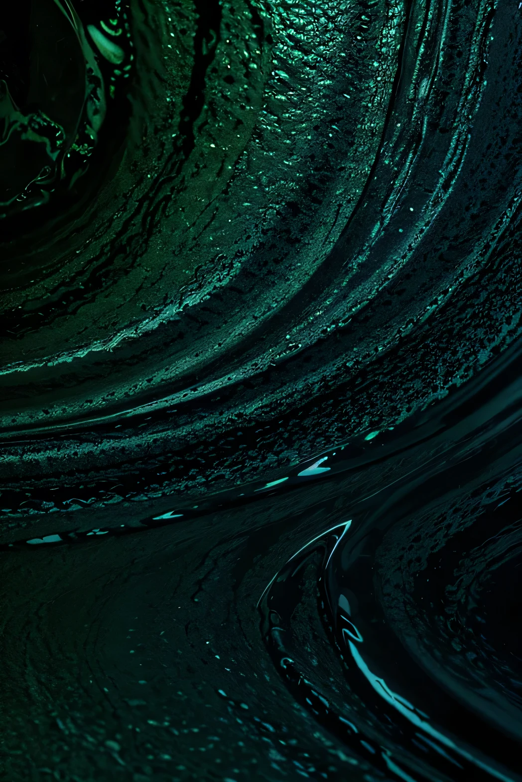 dark green and blue shades of liquid abstracly expanding