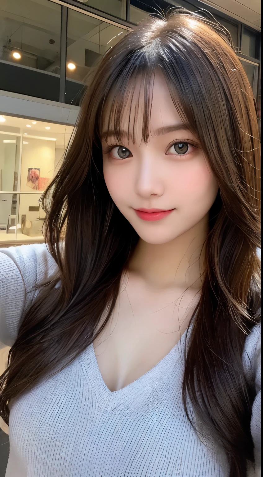 table top, highest quality, shape, Super detailed, finely, High resolution, 8k wallpaper, 完璧なダイナミックな構shape, beautiful and detailed eyes, winter dress,medium hair, small breasts, natural color lip, random sexy pose,smile,big city、20 year old girl、midnight、beautiful and detailed face、perfect and beautiful face,Big eyes、RAW photo、spread your arms and legs wide、Express your best mood with your whole body、beautiful and detailed eyes、small face、beautiful duplex、slim face and style