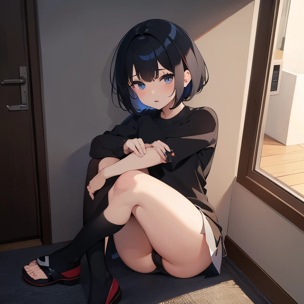 anime girl with a short hair lick pussy of another girl
