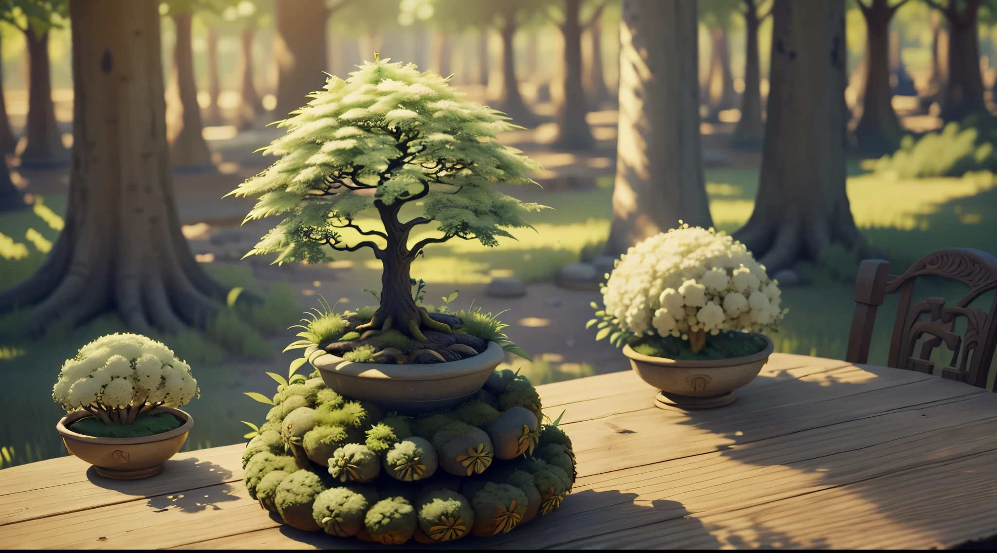 create a tree like the avatar but it will have marijuana flowers in the crown