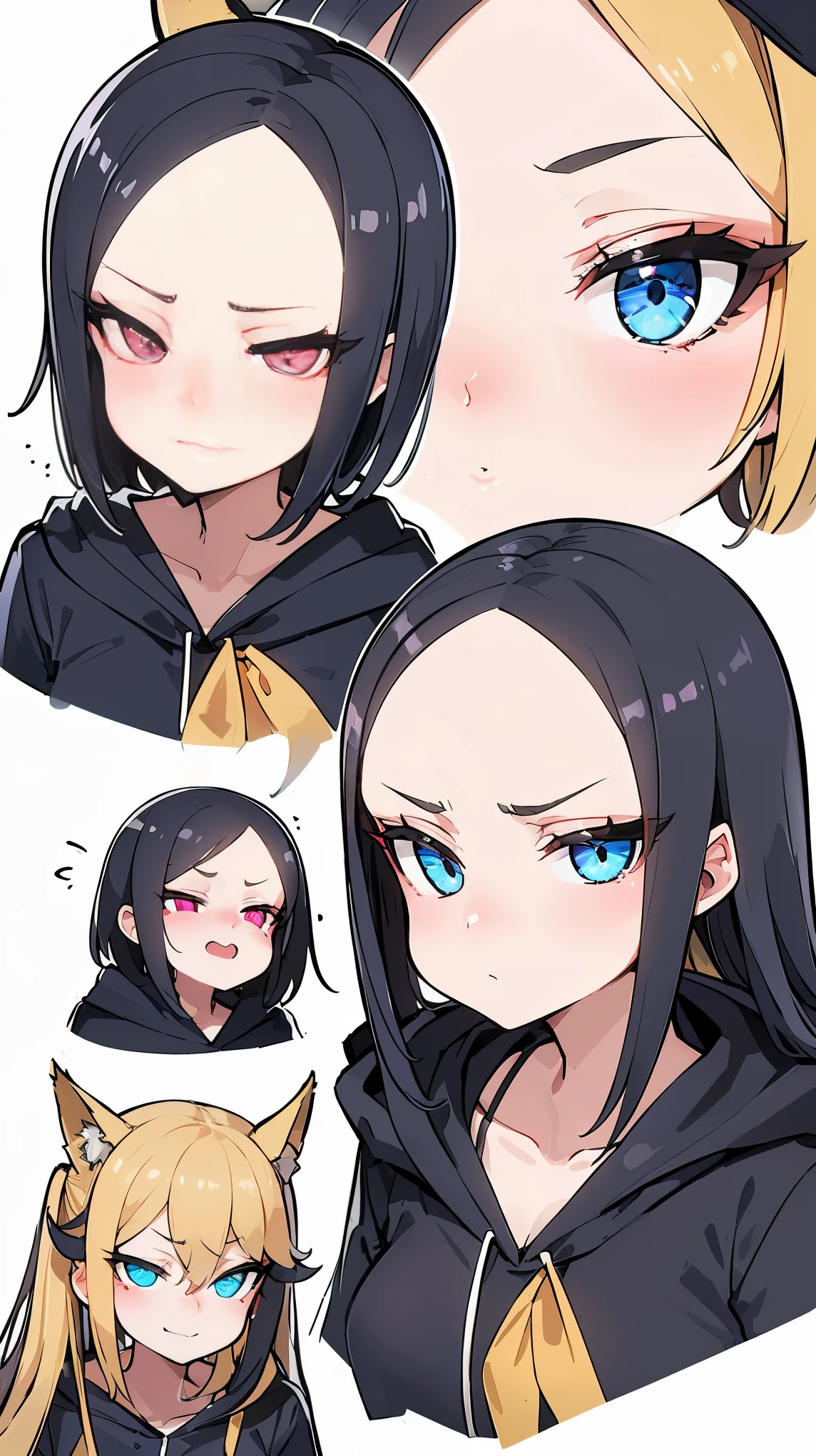 best quality,highly detailed,ultra-detailed,incredibly_absurdres,an extremely delicate and beautiful girl, beautiful detailed glow,ultra-detailed,extremely_detailed_eyes_and_face,{{{expressions}}},{long hair},Skirt,black silk stocking,hoodie ,JK,{slippers},hood,small breast,adorable girl,student,sigh,annoyed,frown,head tilt,{stretch}