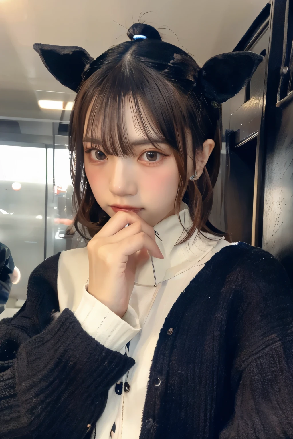 masterpiece、highest quality、super detailed face、super detailed hair、train、long sleeve、coat