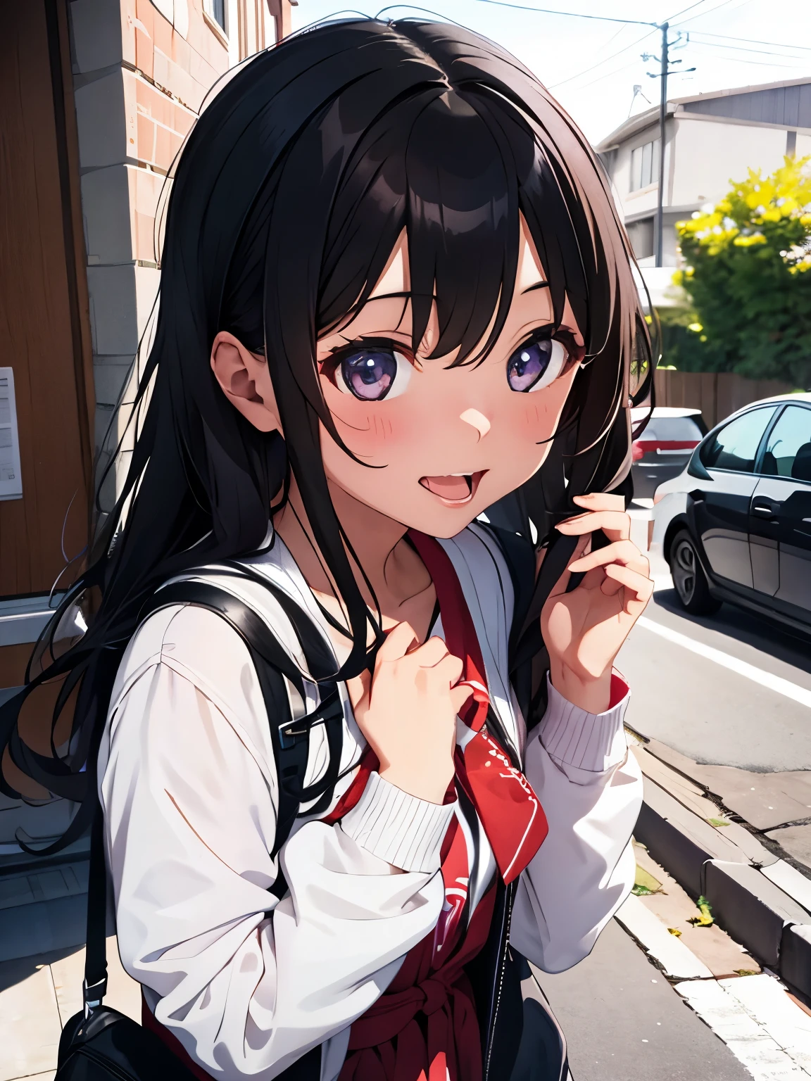 Girl eating ehomaki