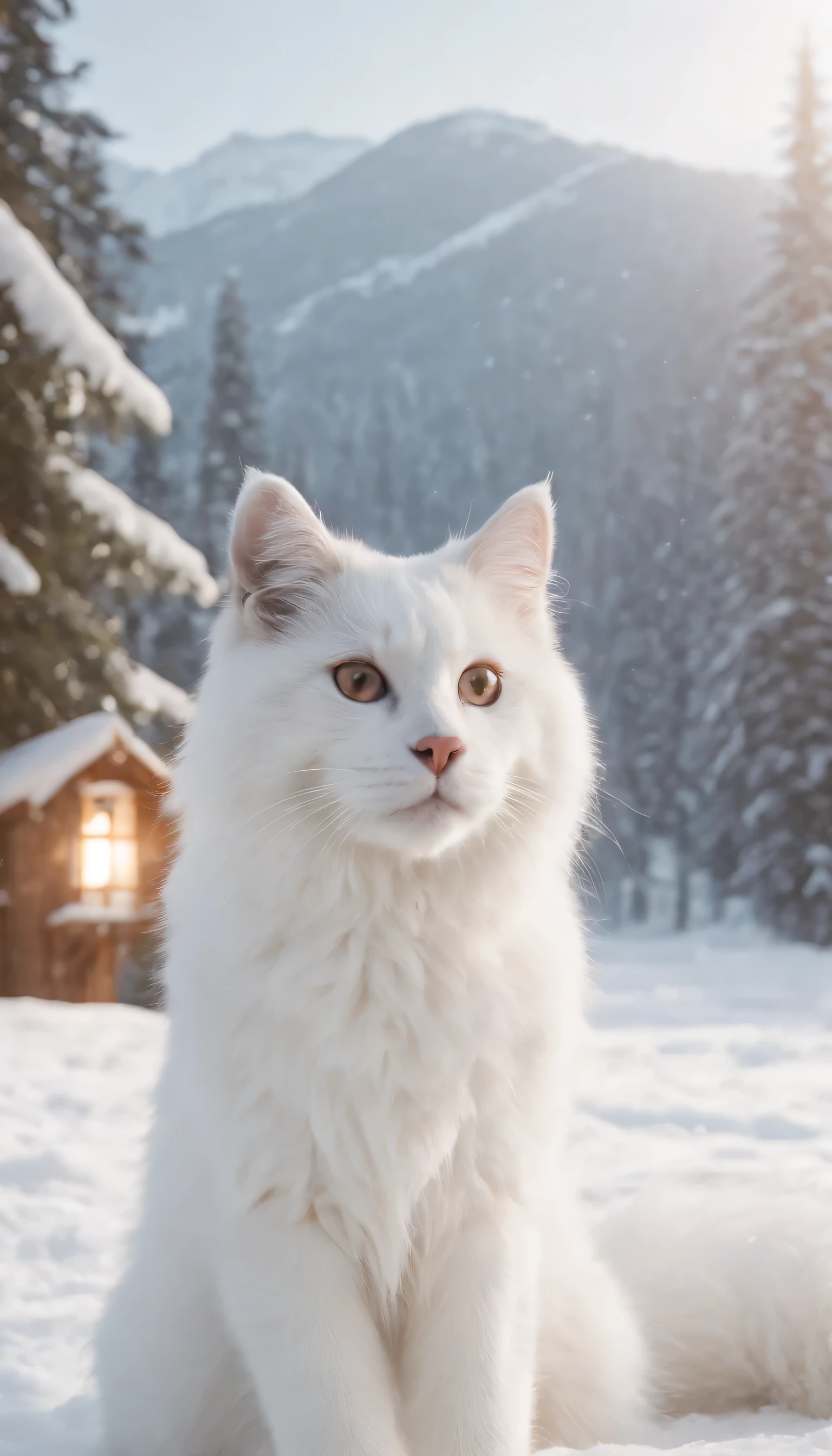 (Highly detailed CG Unity 8K wallpaper、masterpiece、highest quality、Super detailed)、(best lighting、best shadow、very delicate and beautiful)、highest quality、8K、Detailed facial depiction、masterpiece、highest quality、clear image quality、Photo of snowy scenery seen from the window