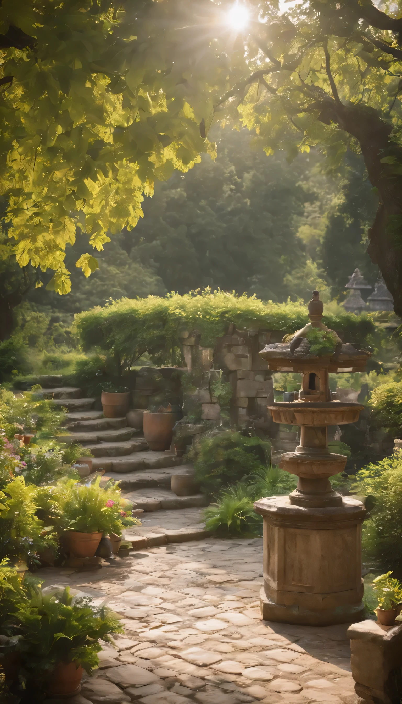 (Highly detailed CG Unity 8K wallpaper、masterpiece、highest quality、Super detailed)、(best lighting、best shadow、very delicate and beautiful)highest quality、8K、Detailed facial depiction、masterpiece、highest quality、clear image quality、Photos of the old well and the green world around it