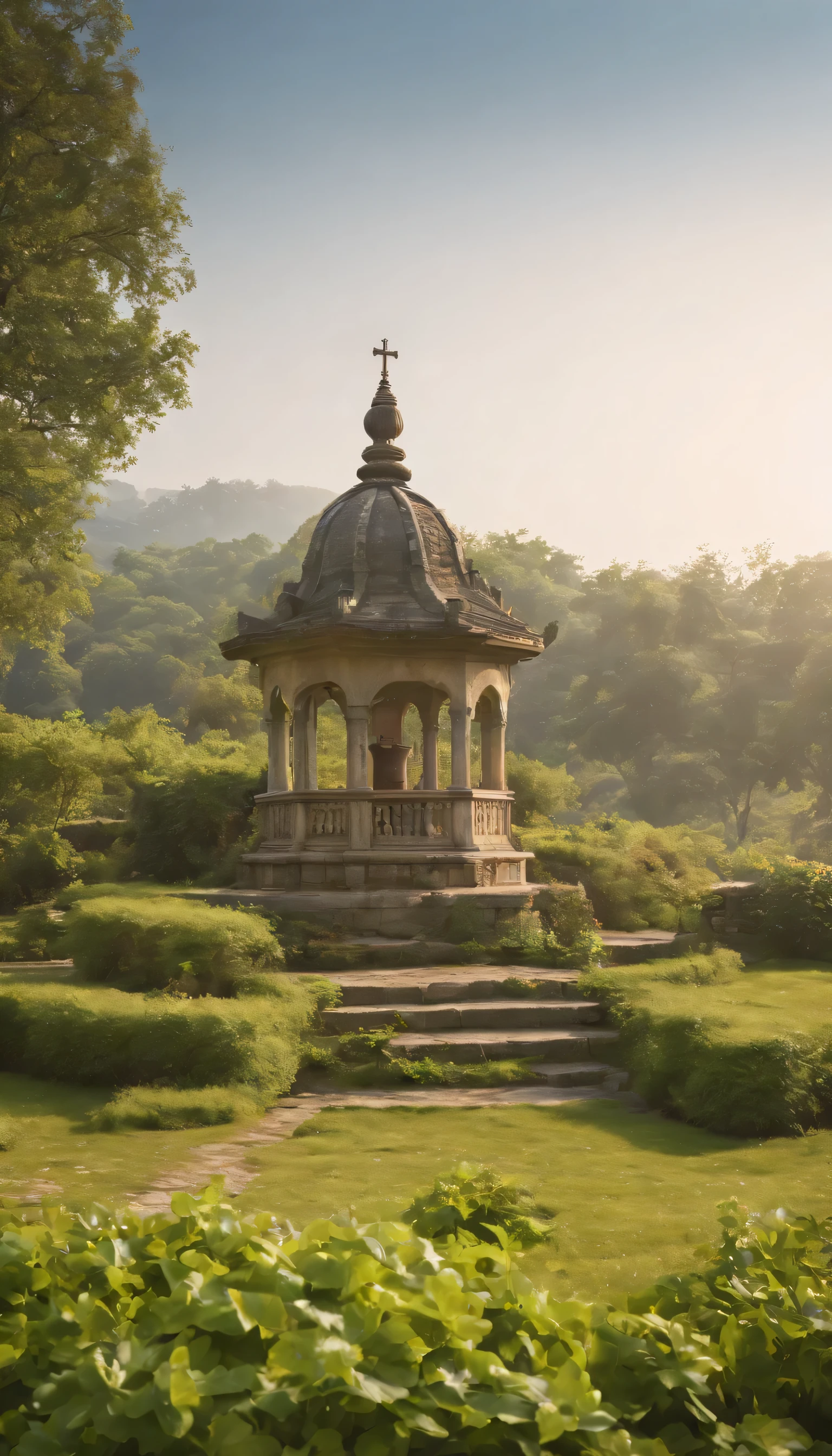 (Highly detailed CG Unity 8K wallpaper、masterpiece、highest quality、Super detailed)、(best lighting、best shadow、very delicate and beautiful)highest quality、8K、Detailed facial depiction、masterpiece、highest quality、clear image quality、Photos of the old well and the green world around it