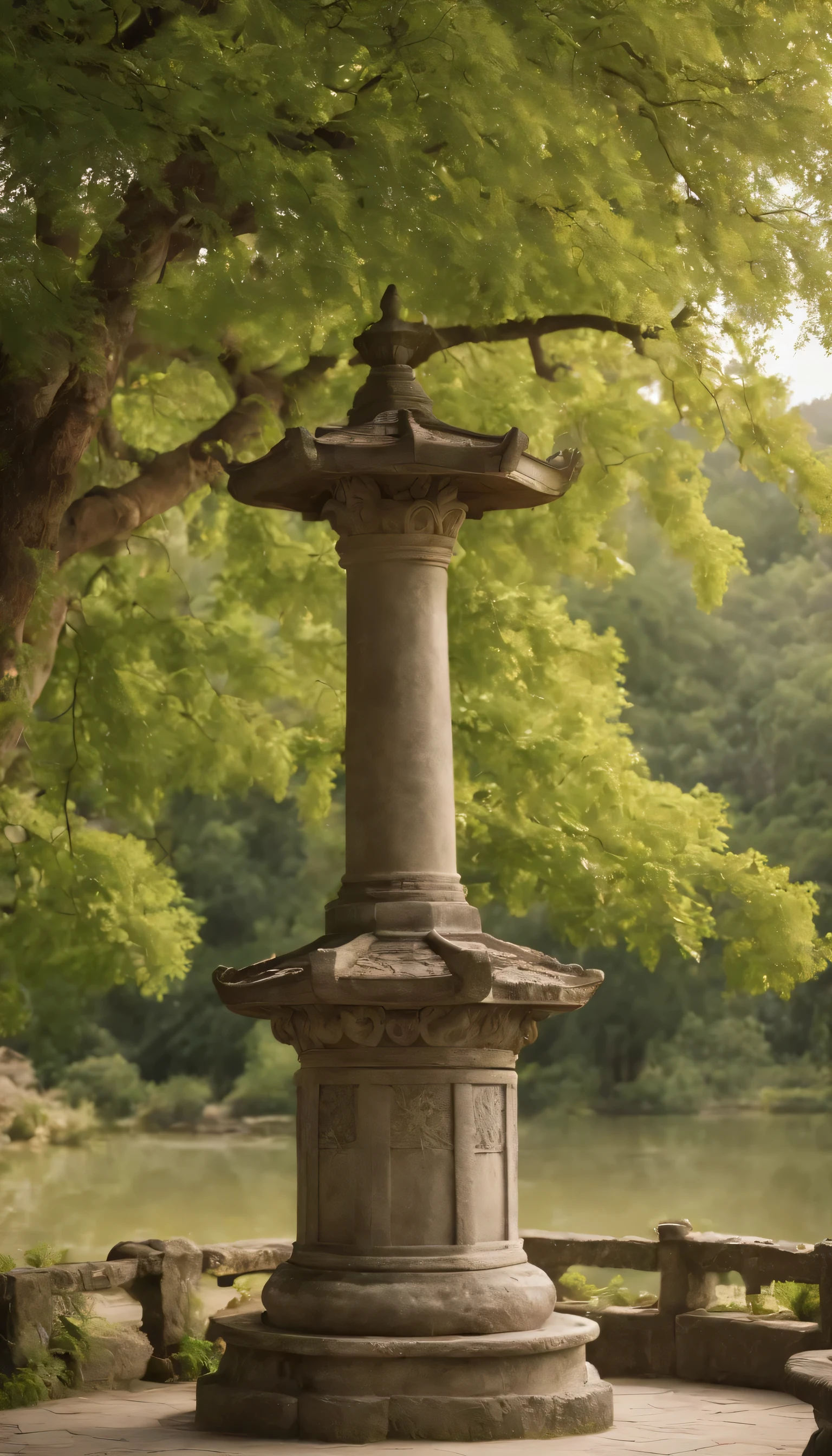 (Highly detailed CG Unity 8K wallpaper、masterpiece、highest quality、Super detailed)、(best lighting、best shadow、very delicate and beautiful)highest quality、8K、Detailed facial depiction、masterpiece、highest quality、clear image quality、Photos of the old well and the green world around it