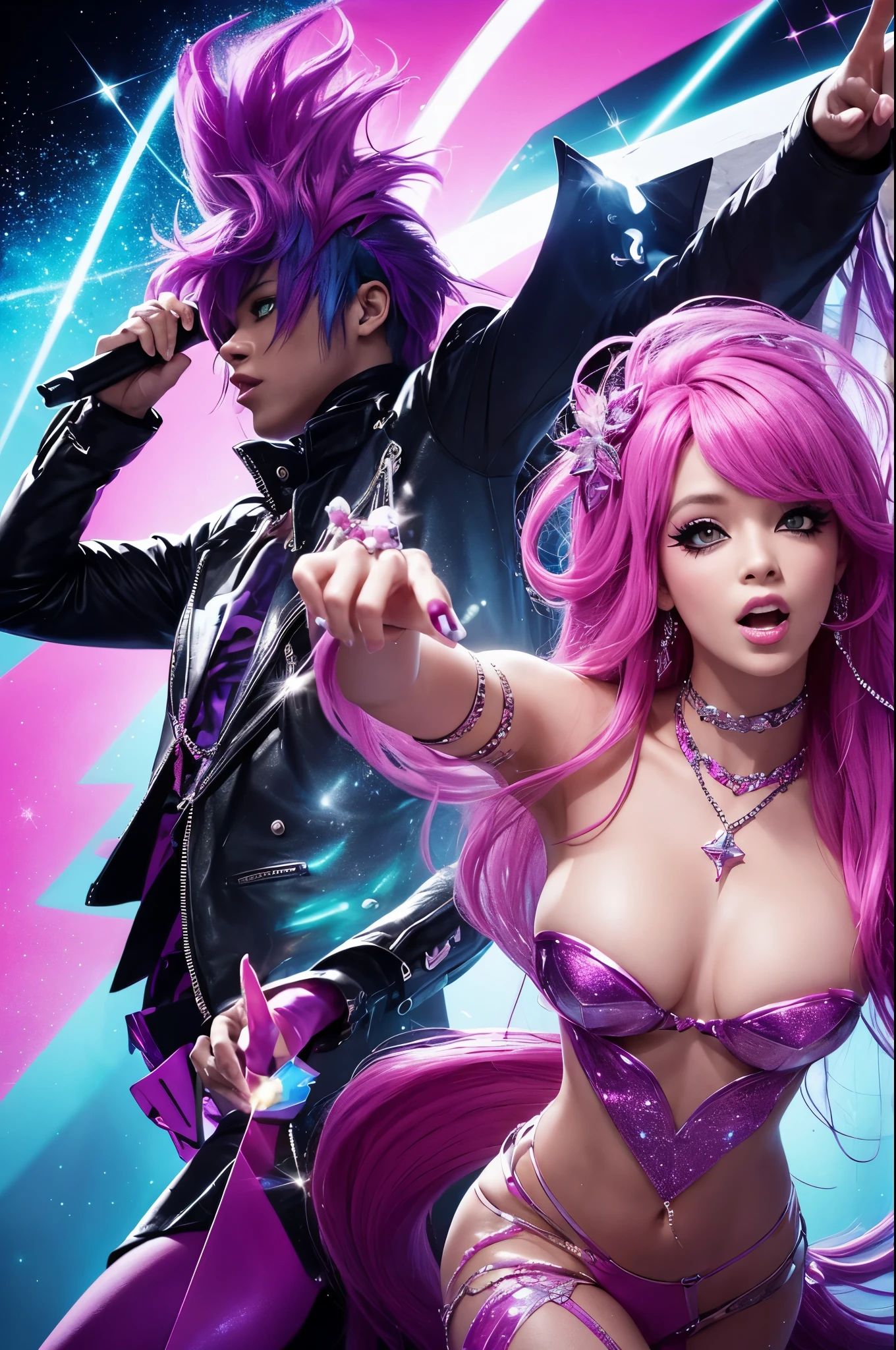 Jem.
Jem is excitement.
Ooh! Jem!
Jem is adventure.
Ooh!
Glamour and glitter,
Fashion and fame.
Jem.
Jem is truly outrageous,
Truly, truly, truly outrageous.
Woah! Jem!
The music's contagious, outrageous!
Jem is my name,
No one else is the same!
Jem is my name!
But we're The Misfits,
Our songs are better!
We are The Misfits,
The Misfits,
And we're gonna get her!
Jem!
The music's contagious, outrageous!
Jem is my name,
No one else is the same!
Jem is my name!
Jem!