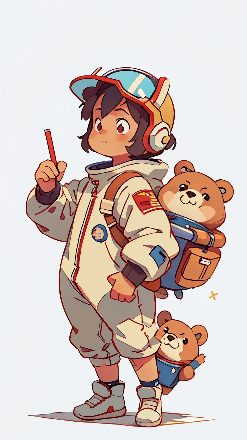 Three-view drawing generates three views, i.e. front view,side and back view,There is a bear with a helmet and a spacesuit,Little Bear astronaut,Lovely 3D rendering,short stature,Little Bear looked up,Portrait anime space cadet bear,Rendering of cute 3d anime bears,Lovely detailed digital art,Explorer mini cute bear,3d rendering stylized,3D rendering character art 8k,Lovely numbers,anime style 3d,Super detailed rendering