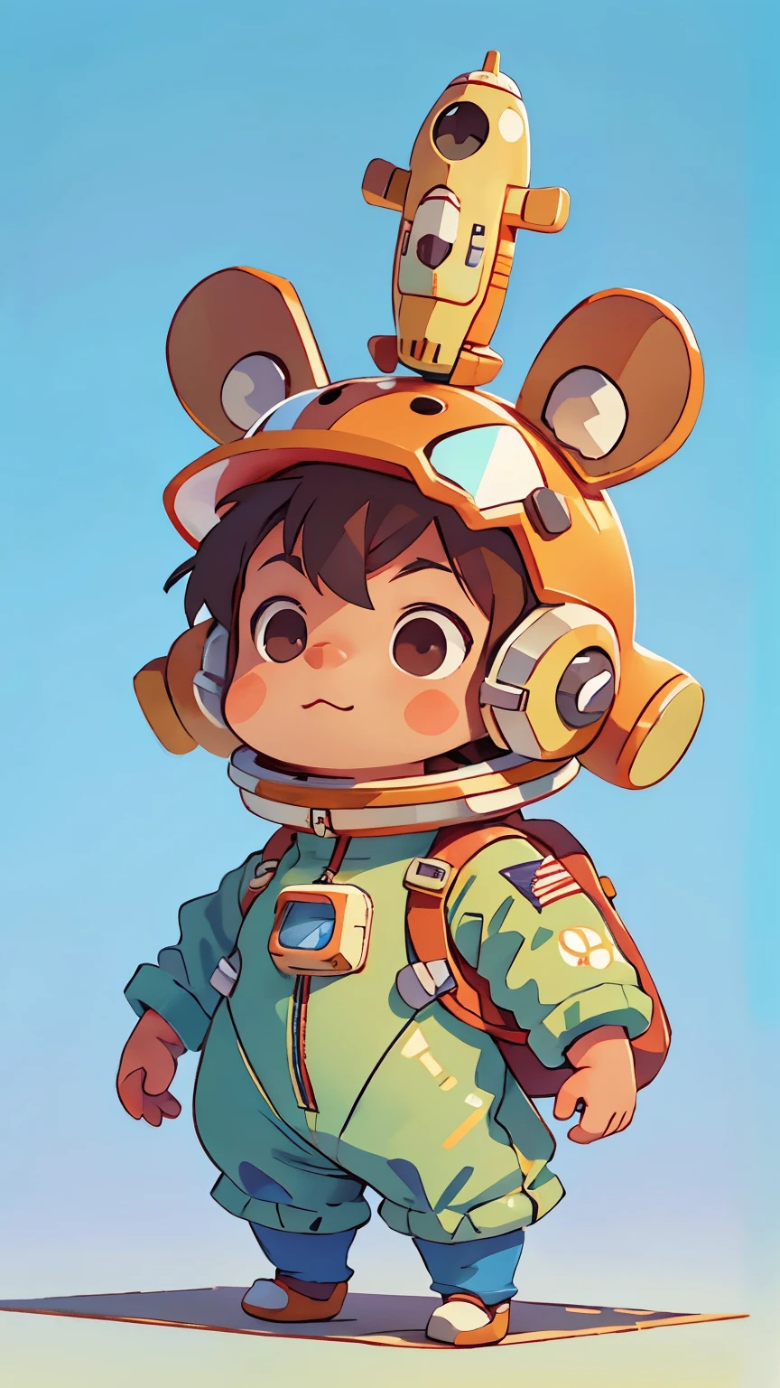 Three-view drawing generates three views, i.e. front view,side and back view,There'sa bear wearing helmet and spacesuit,Little Bear astronaut,Lovely 3D rendering,short and small,Little Bear looked up,Portrait anime space cadet bear,Cute 3d anime bear rendering,Cute and detailed digital art,Explorer Mini Cute Bear,Stylized 3D rendering,3d rendered figure art 8k,Lovely numbers,Anime style 3D,Ultra-detailed rendering