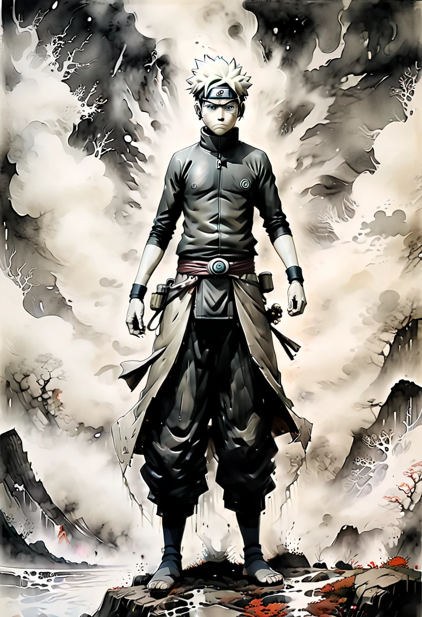 Ink Style Figure from "ONE PIECE", by Arthur Rackham, (best quality, masterpiece, Representative work, official art, Professional, Ultra high detail, 8k:1.3)
