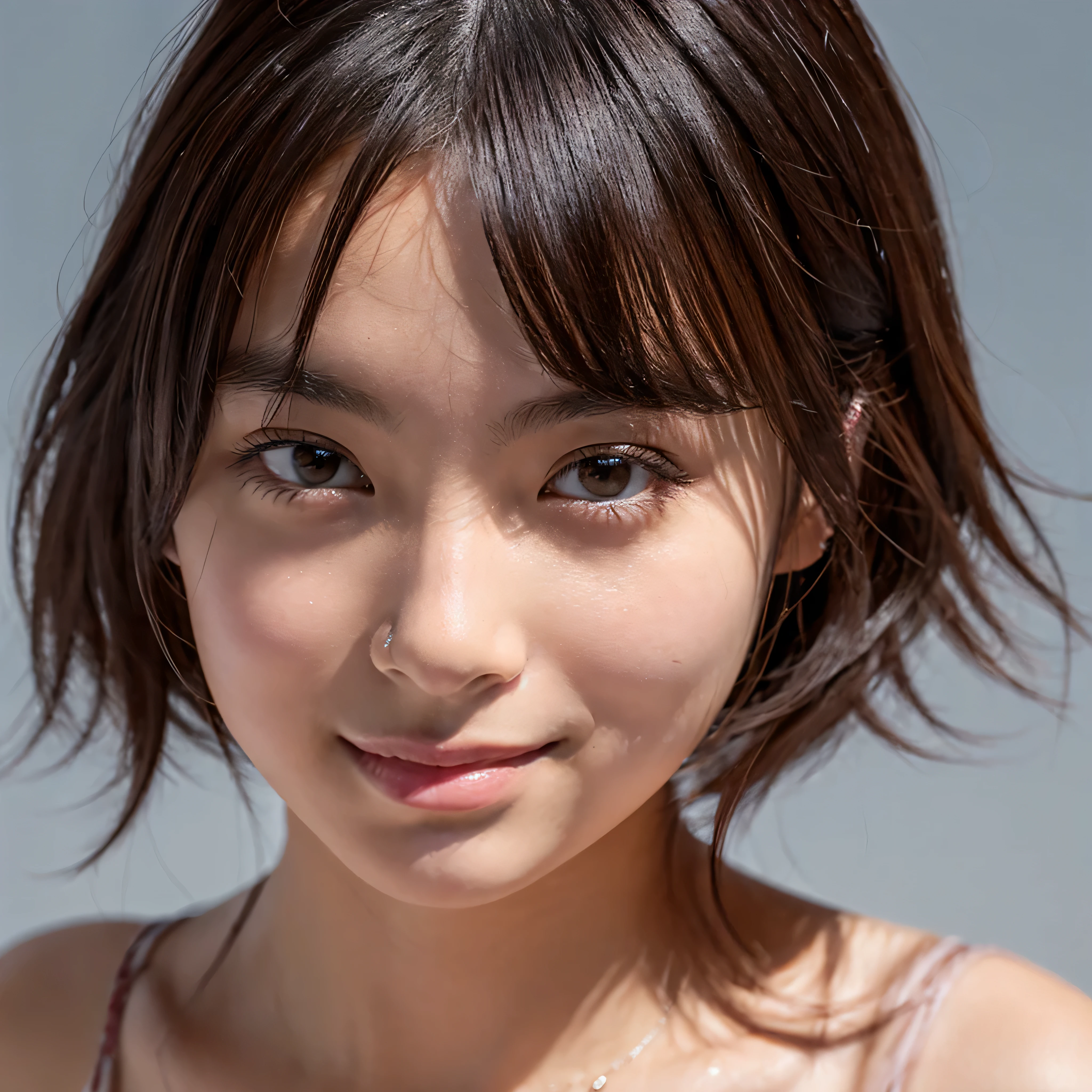 21 years old japanese woman naked A face without any makeup short hair