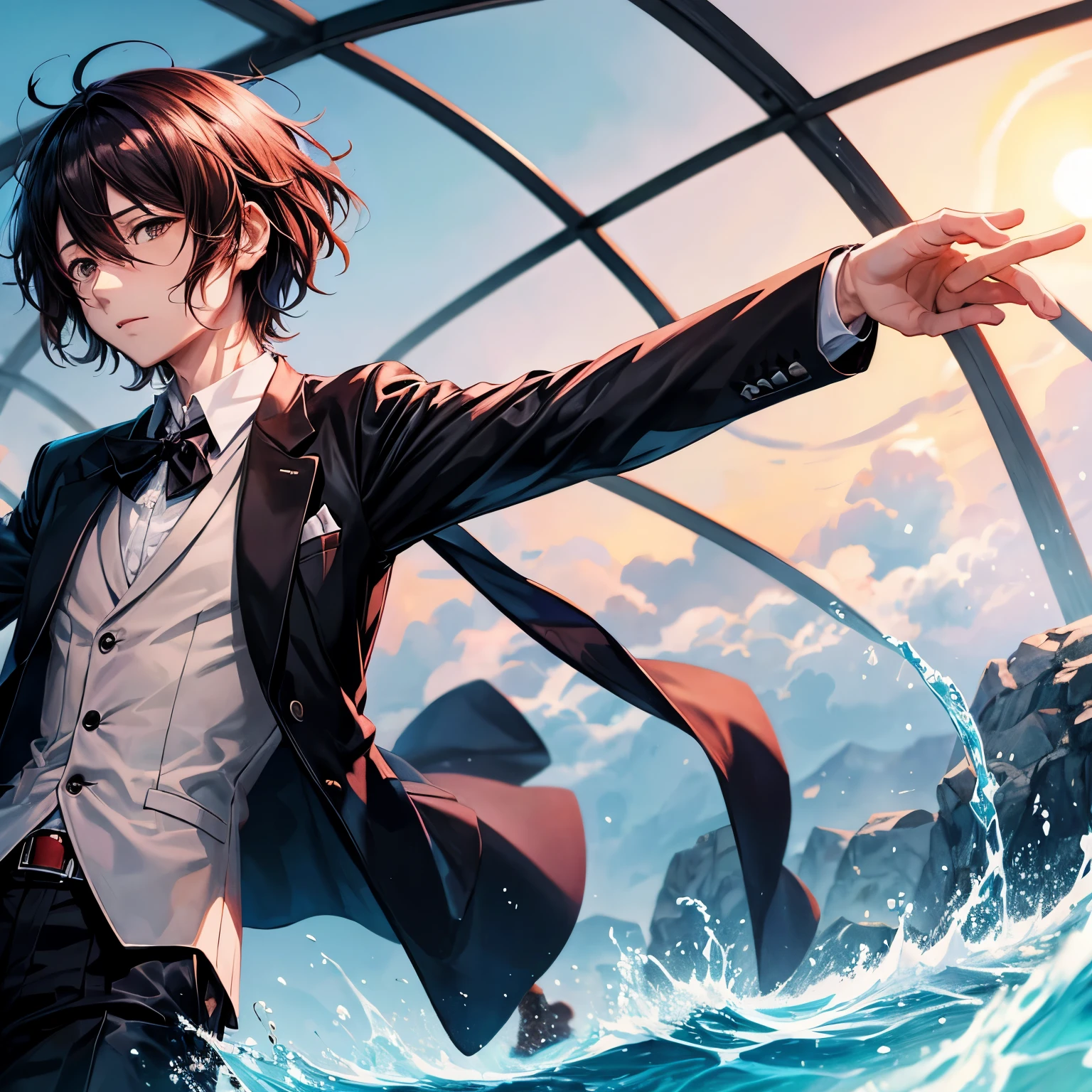 Osamu dazai a anime character from boungo stray dogs